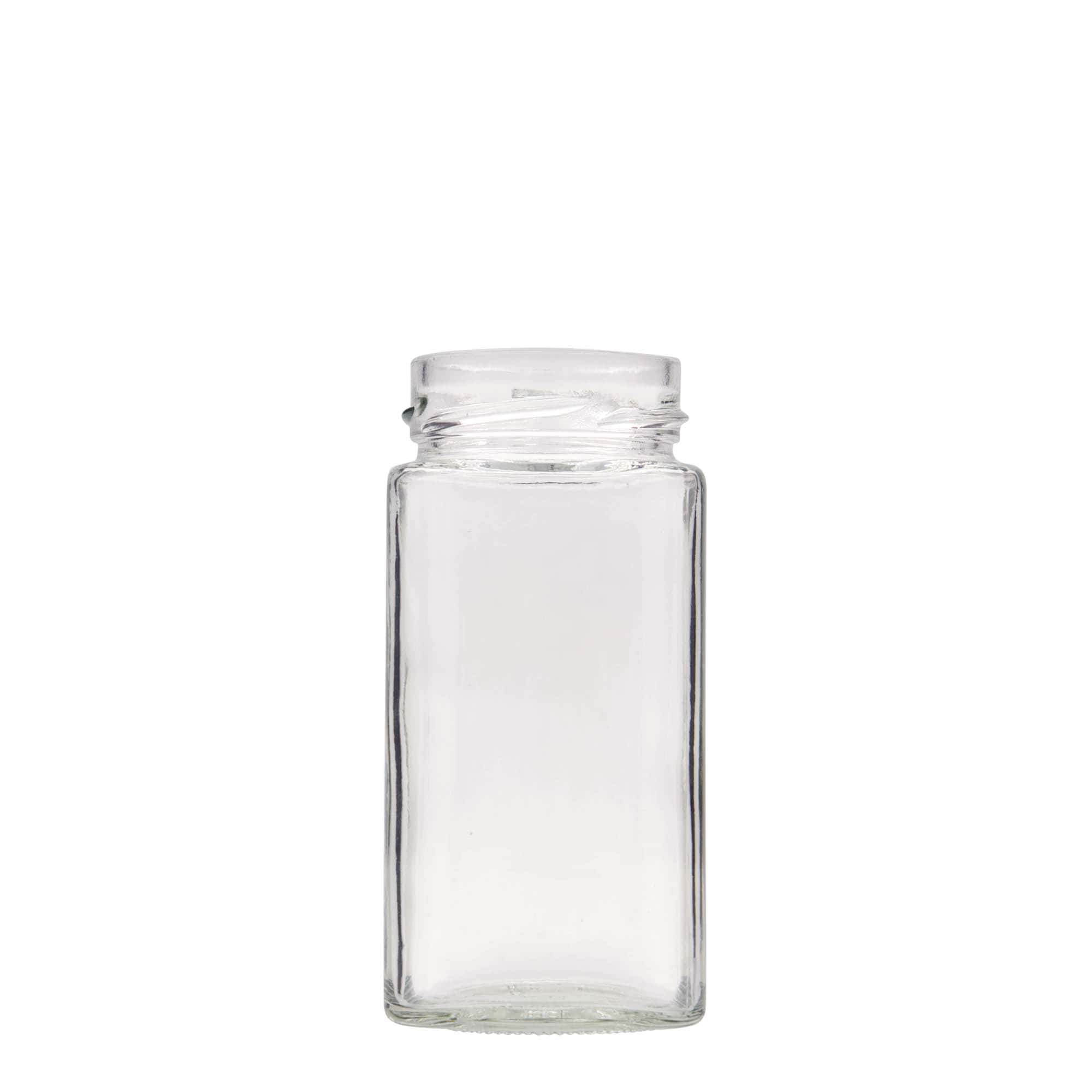 314 ml firkantet glas 'Funny', åbning: Deep-Twist-Off (DTO 58)