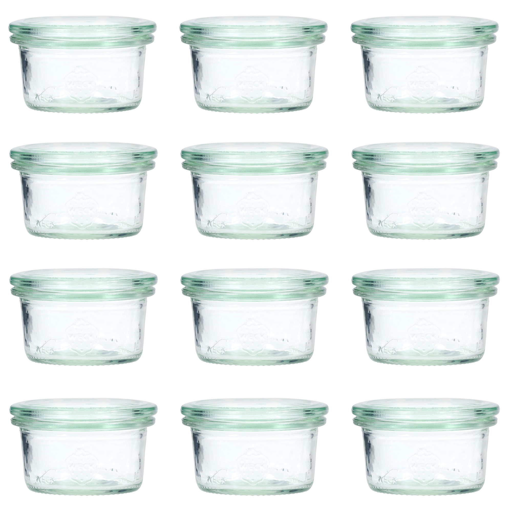 12x 50 ml WECK-sturzglas med glaslåg RR 60