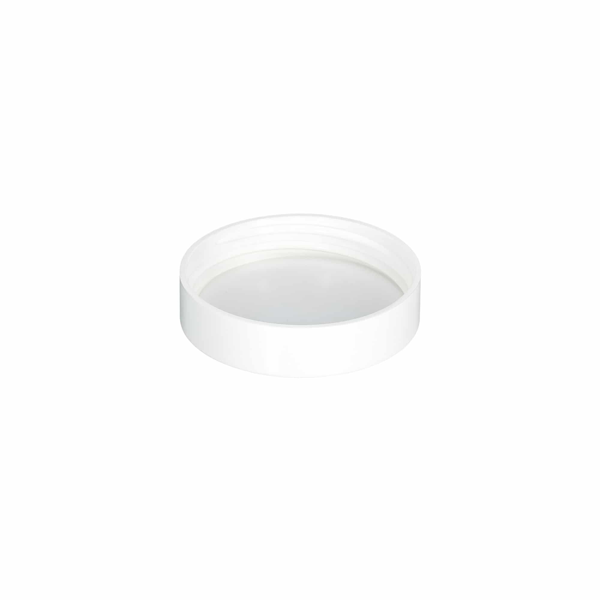 Skruelåg til 60 ml 'Brown Line', HPM-plast, hvid Skruelåg til 60 ml 'Brown Line', HPM-plast, hvid