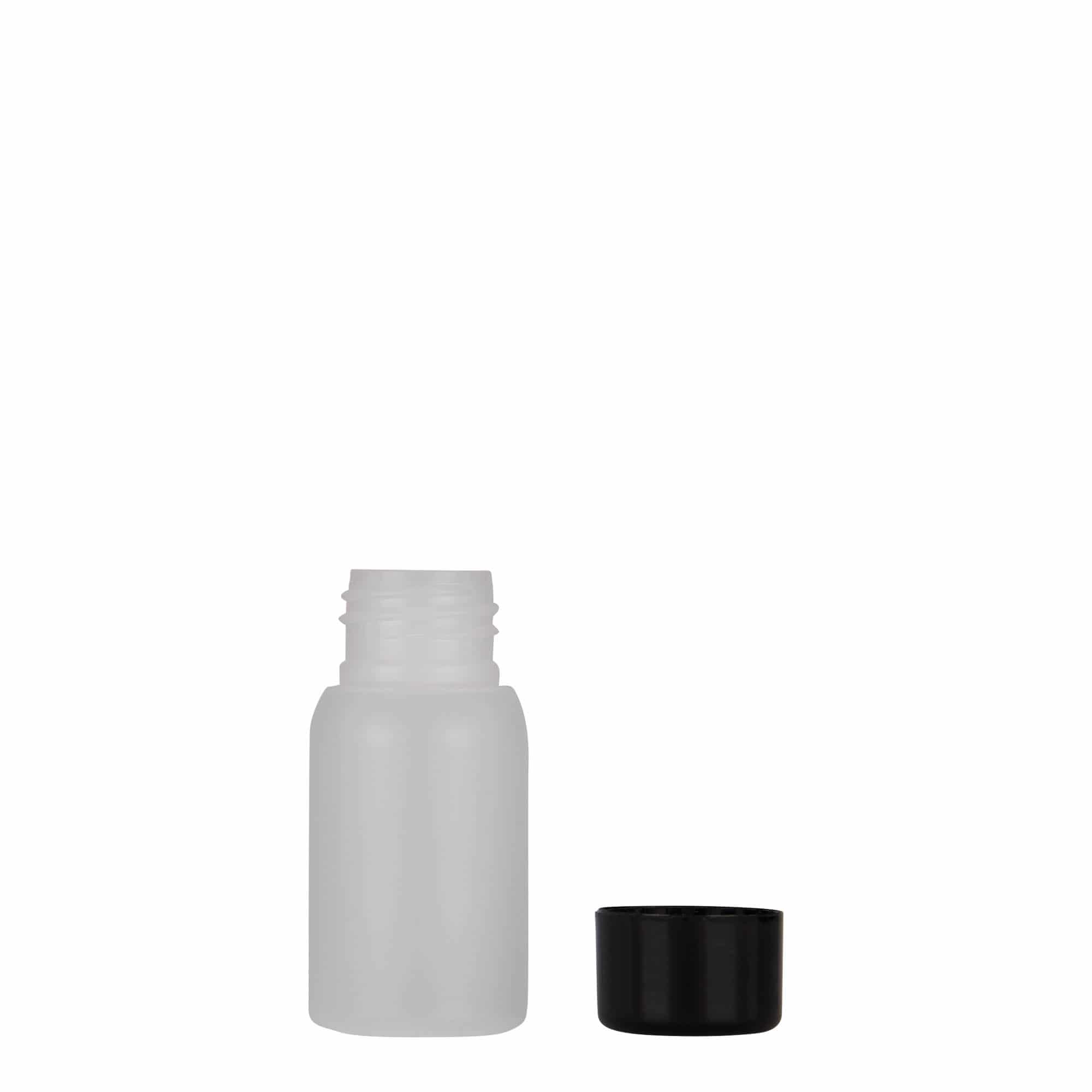 30 ml plastikflaske »Tuffy«, HDPE, natur, åbning: 24/410