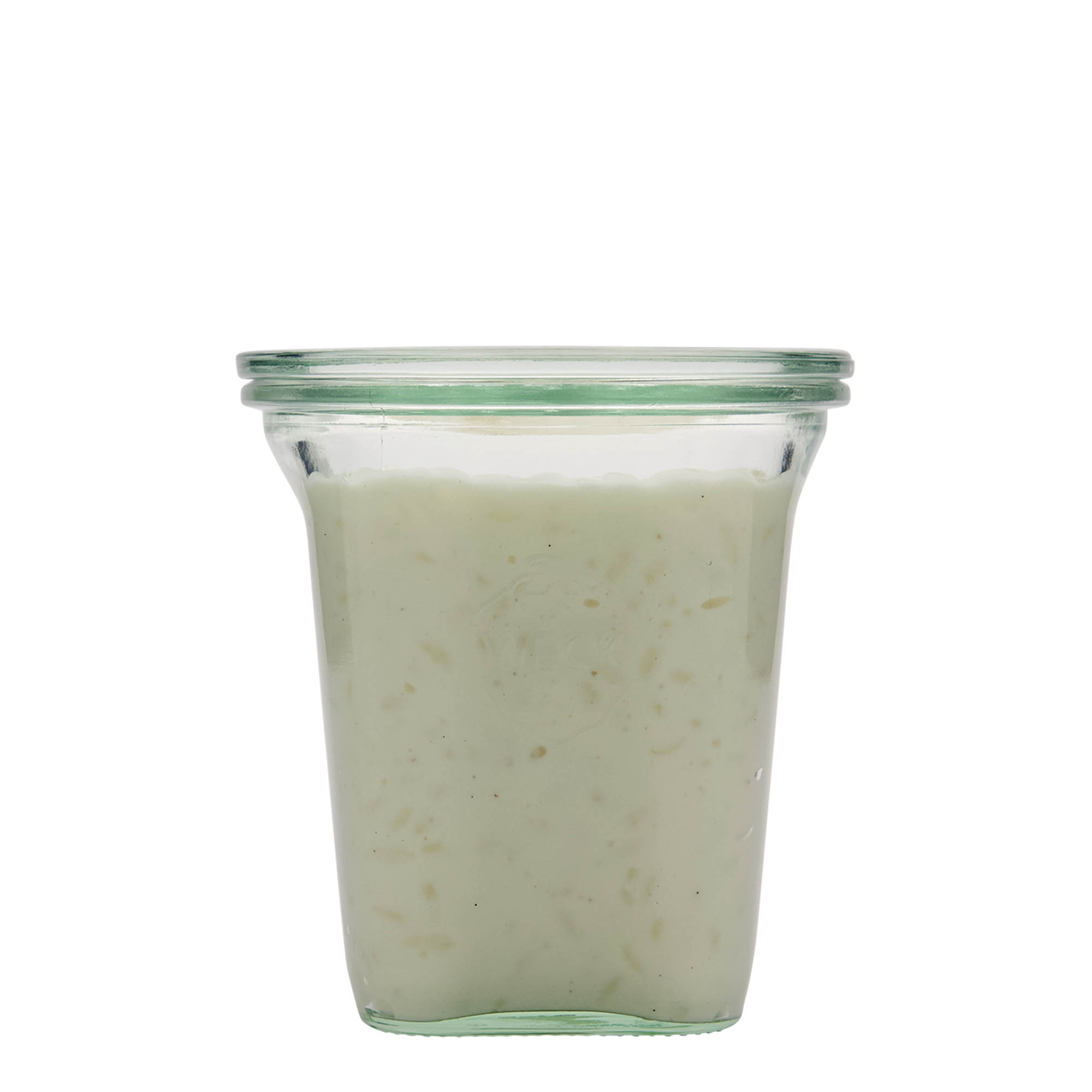 545 ml WECK-Quadroglas, firkantet, munding: rundkantet 545 ml WECK-Quadroglas, firkantet, munding: rundkantet