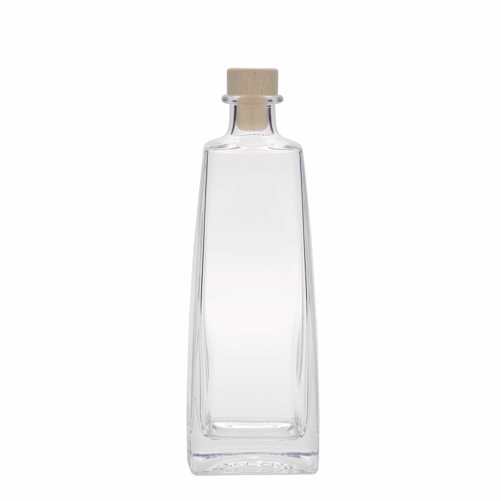 500 ml glasflaske 'Timmy', firkantet, åbning: Kork