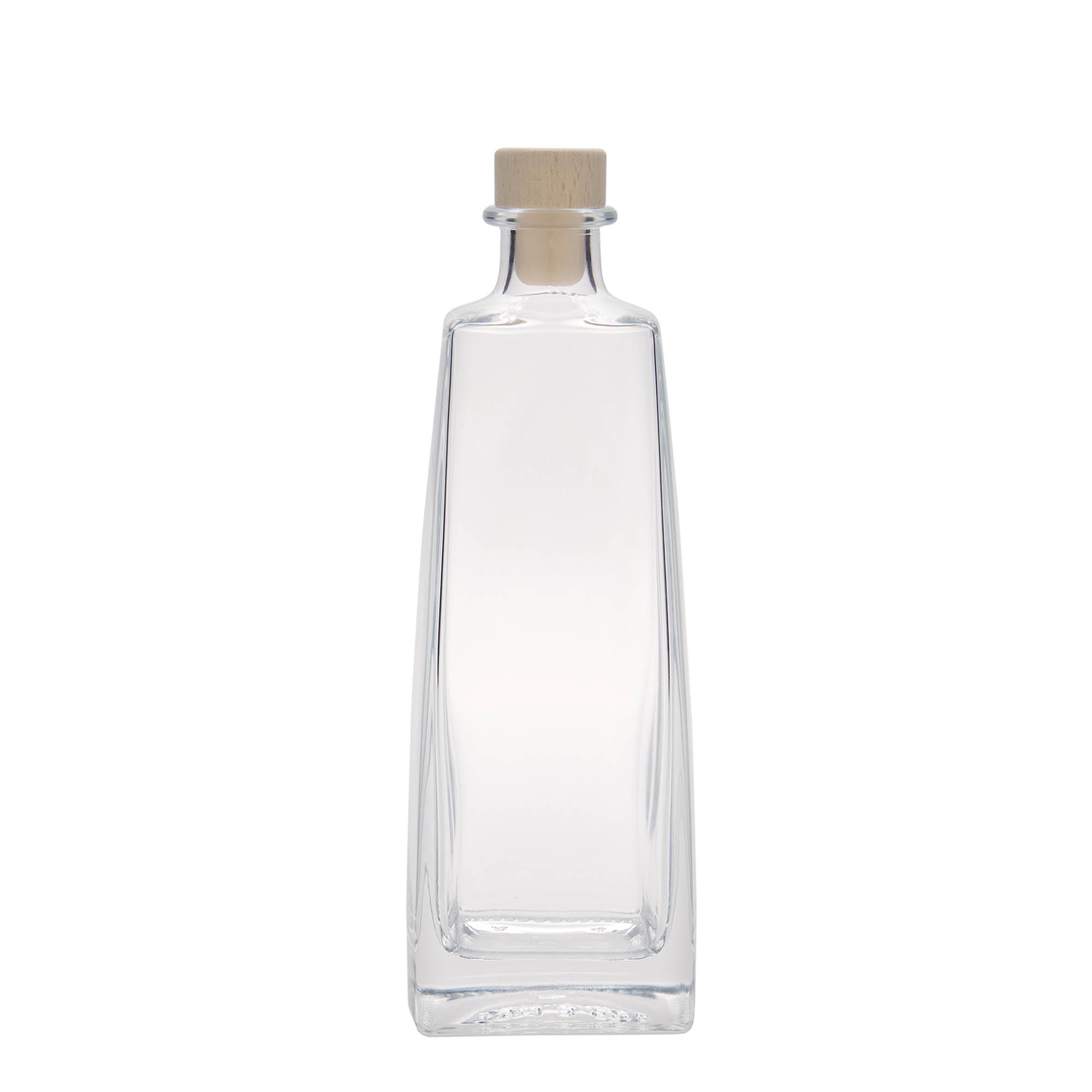 500 ml glasflaske 'Timmy', rektangulær, munding: prop