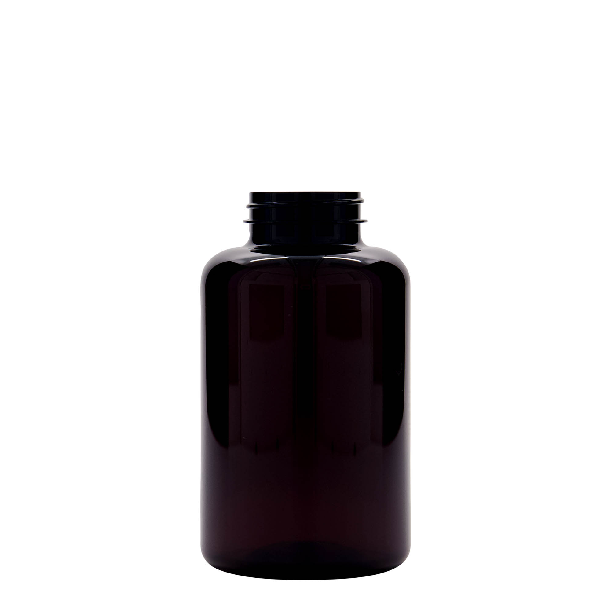 500 ml PET-flaske, plastik, brun, åbning: 45/400