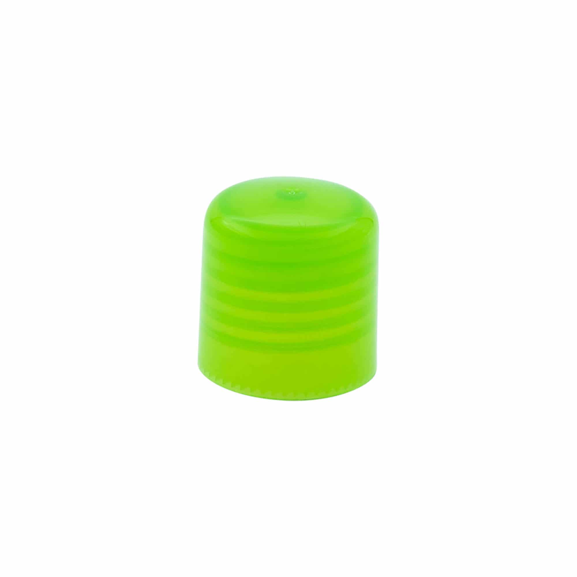 Skruelåg med sprøjteindsats, PP-plast, grøn, til åbning: 24/410 Skruelåg med sprøjteindsats, PP-plast, grøn, til åbning: 24/410