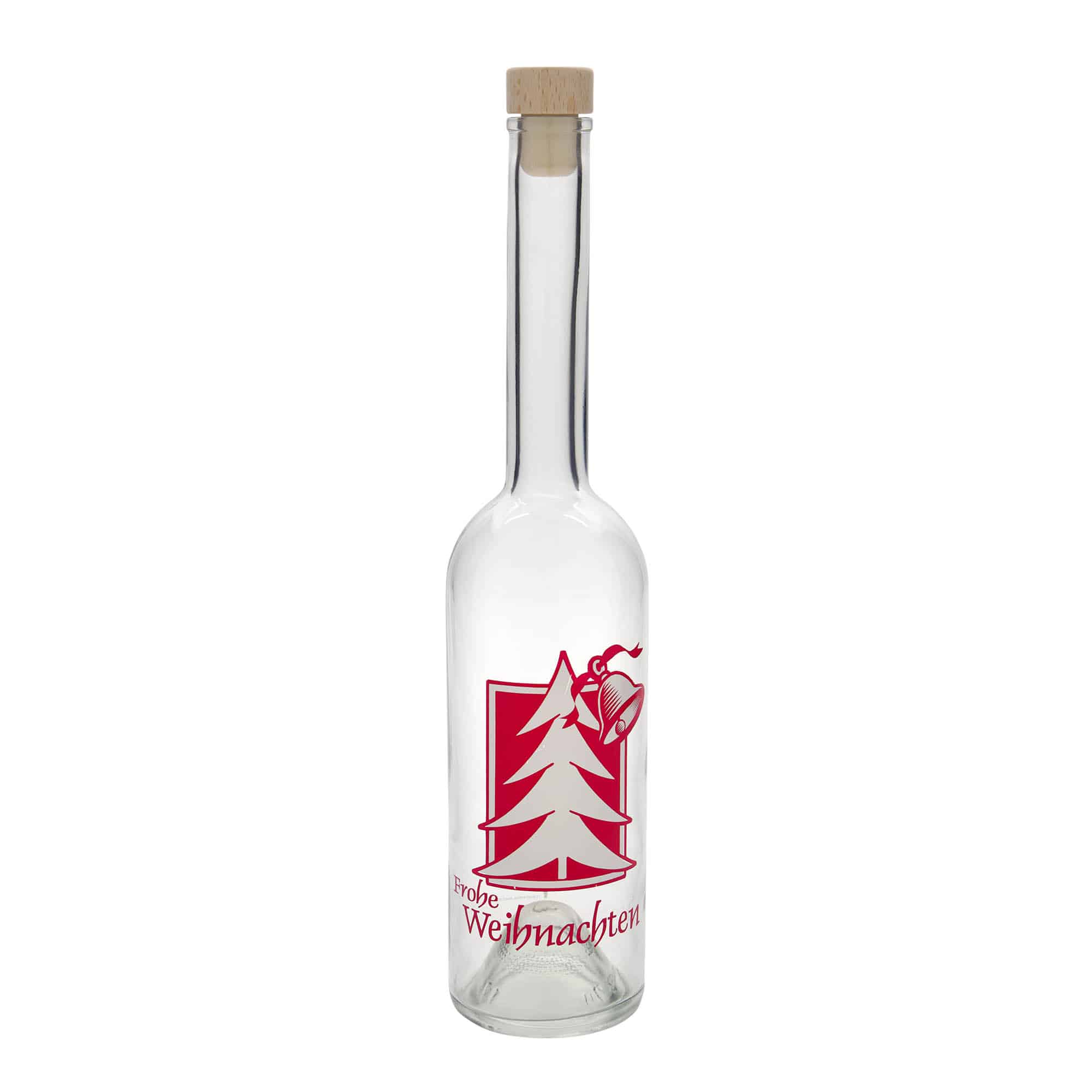 500 ml glasflaske »Opera«, motiv: Julehilsen, åbning: Kork