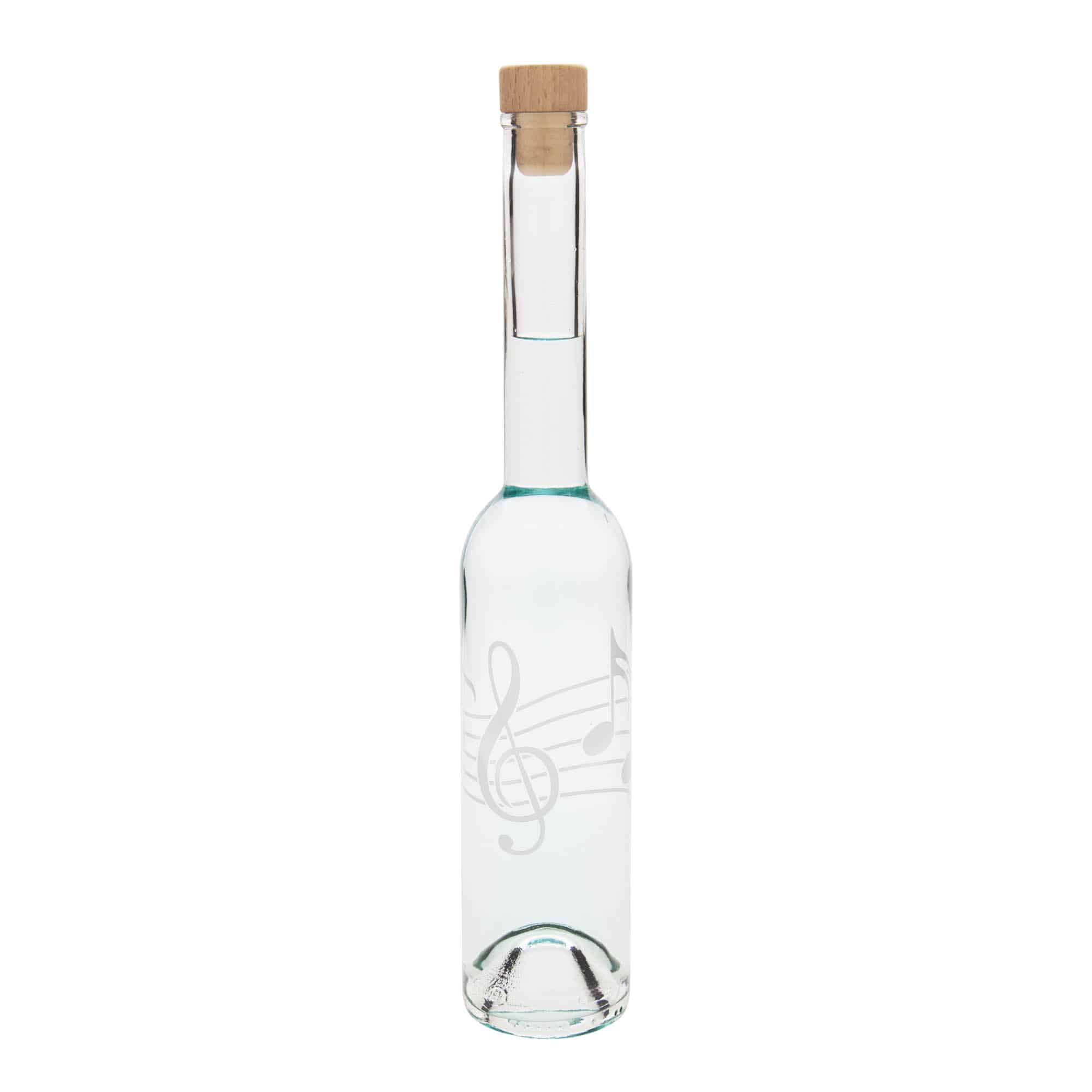 350 ml glasflaske 'Opera', motiv: noder, munding: kork