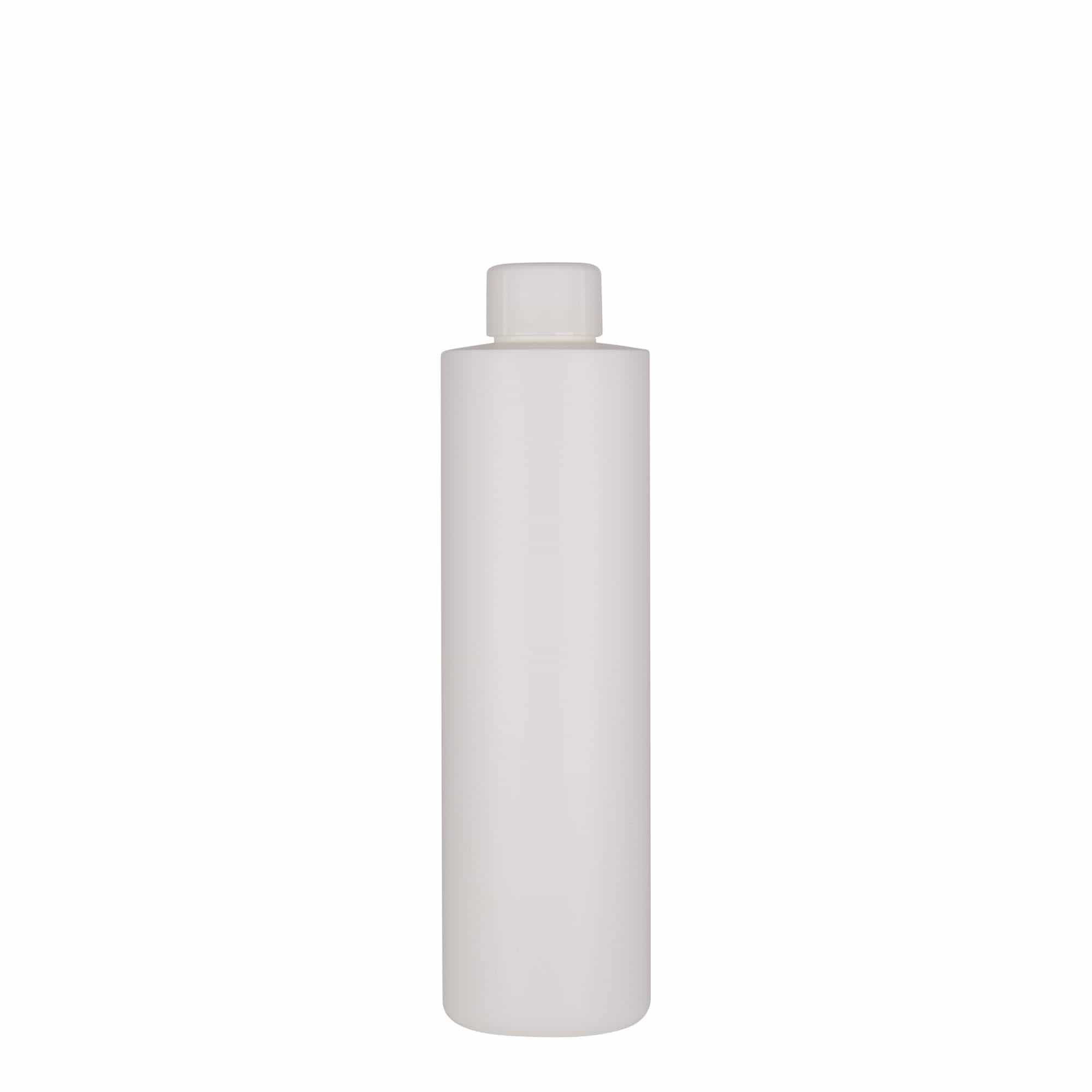 250 ml plastflaske 'Pipe', HDPE, hvid, åbning: GPI 24/410