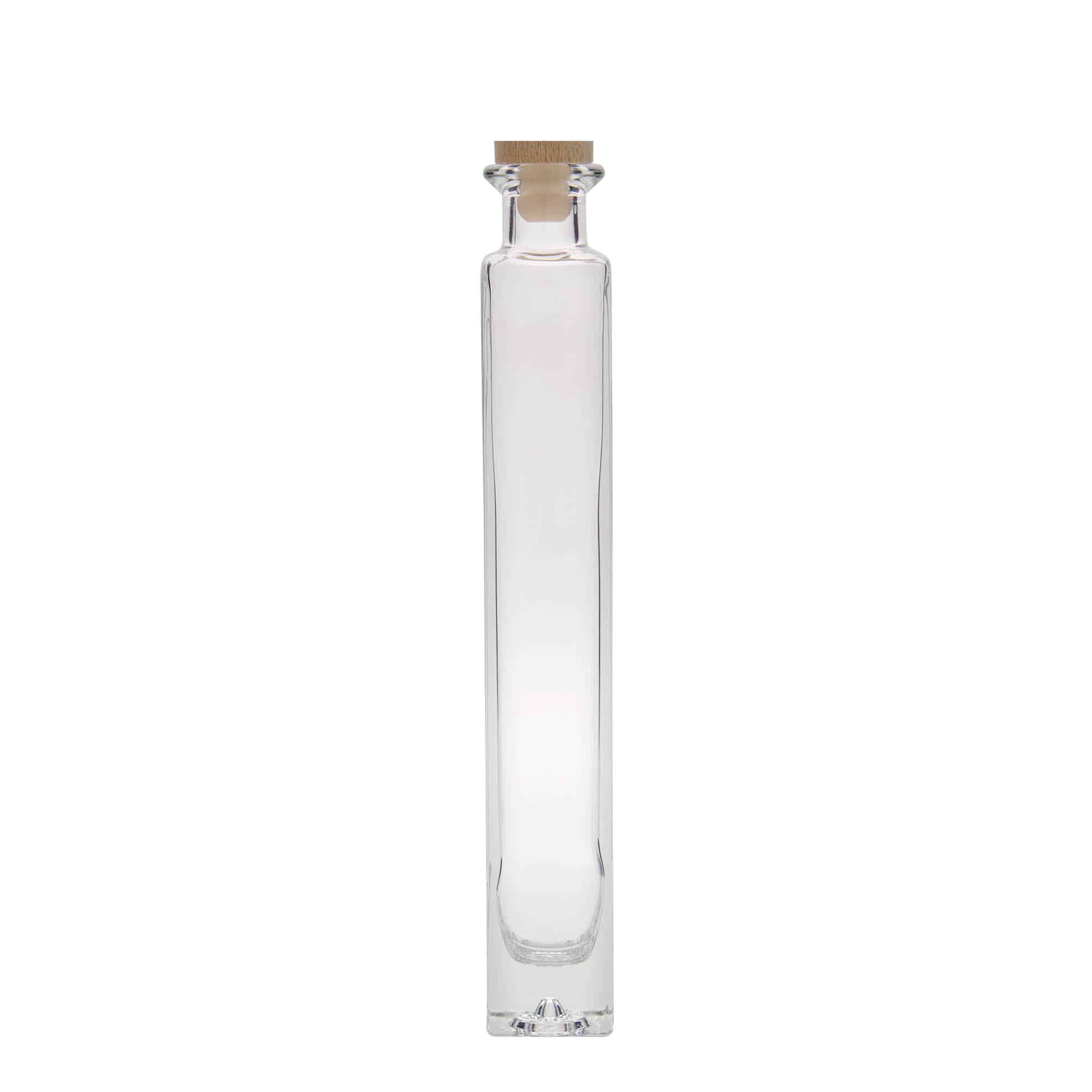 200 ml glasflaske 'Tommy', firkantet, åbning: kork