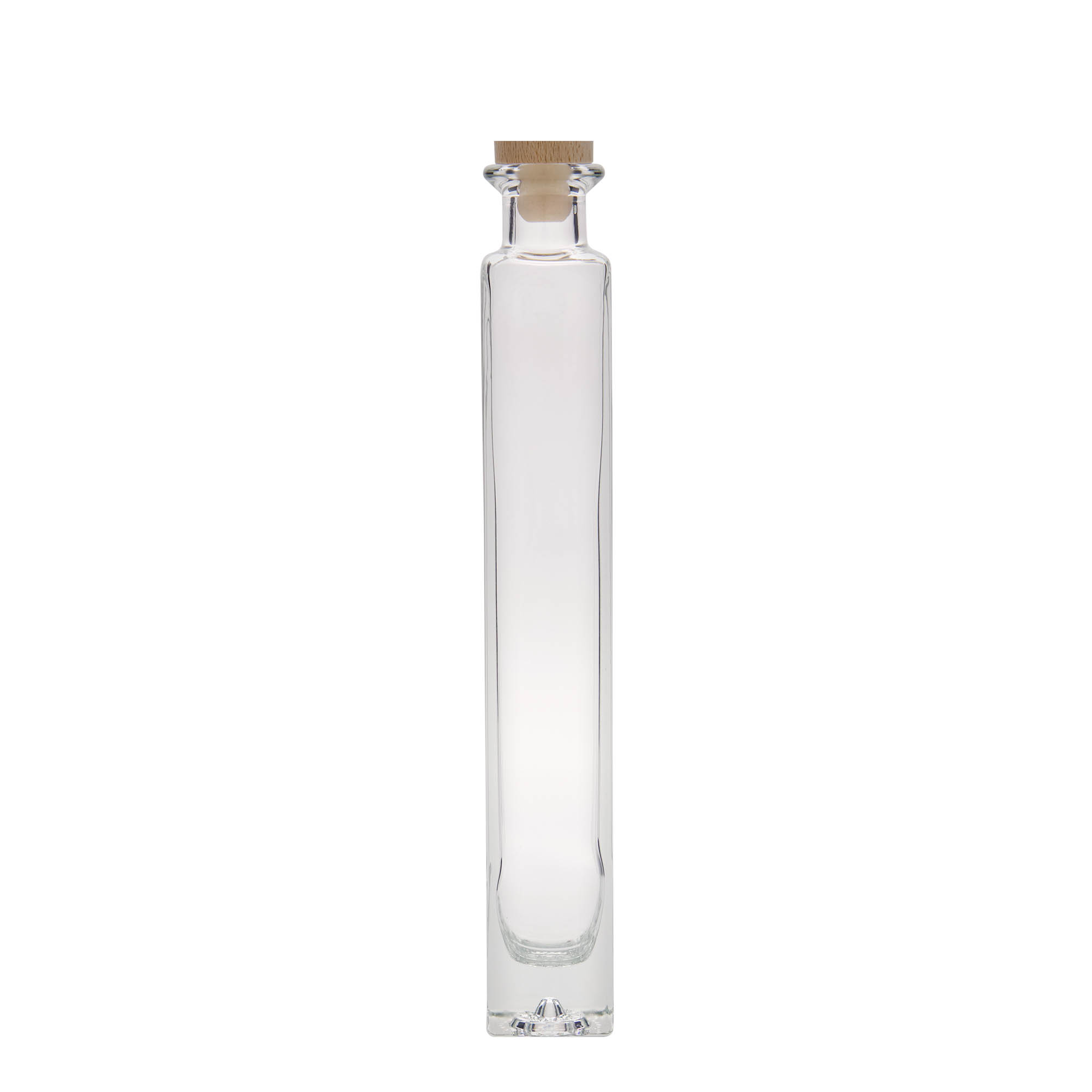 200 ml glasflaske 'Tommy', firkantet, åbning: kork