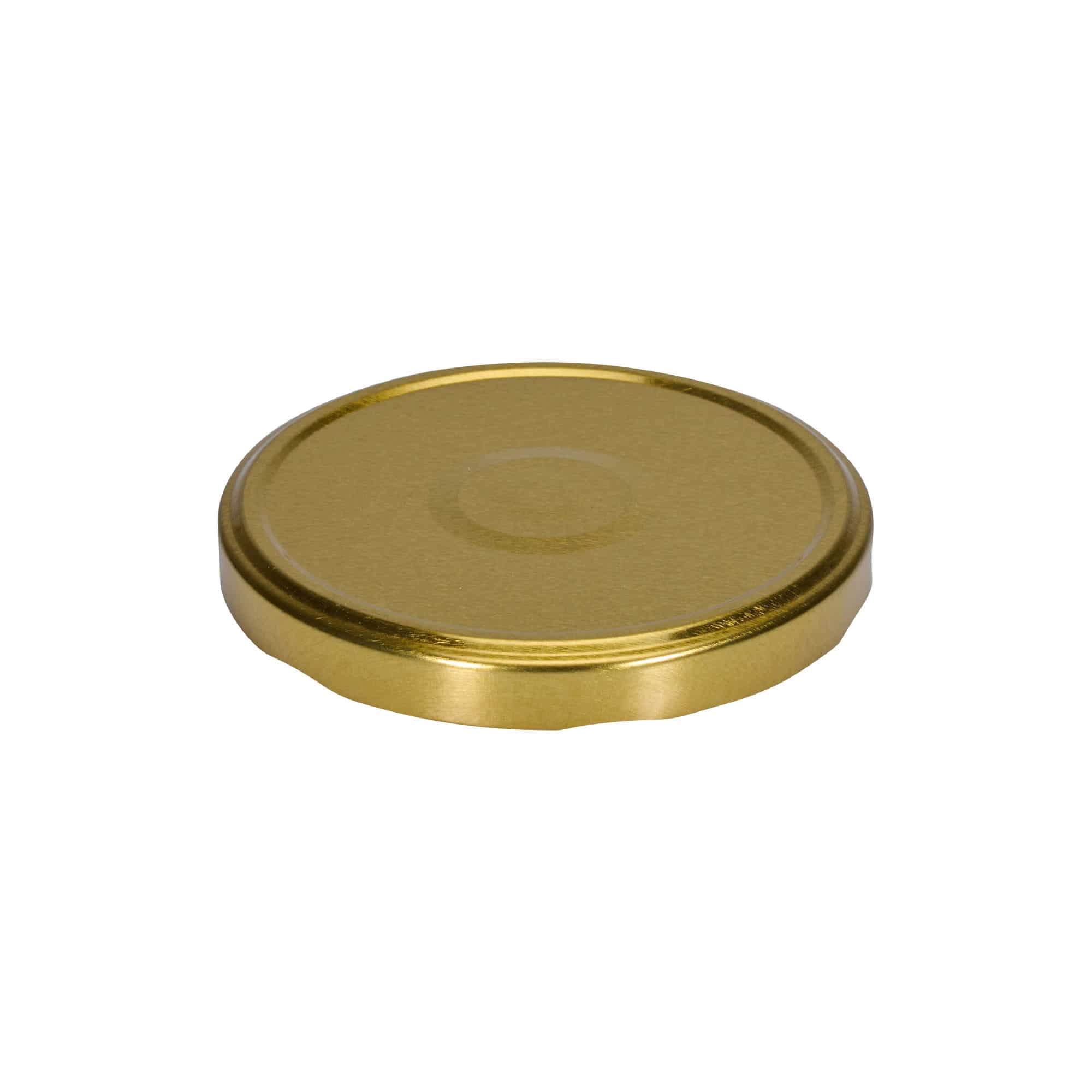 Twist-off-låg, hvid plade, guld, til åbning: TO 100 Twist-off-låg, hvid plade, guld, til åbning: TO 100