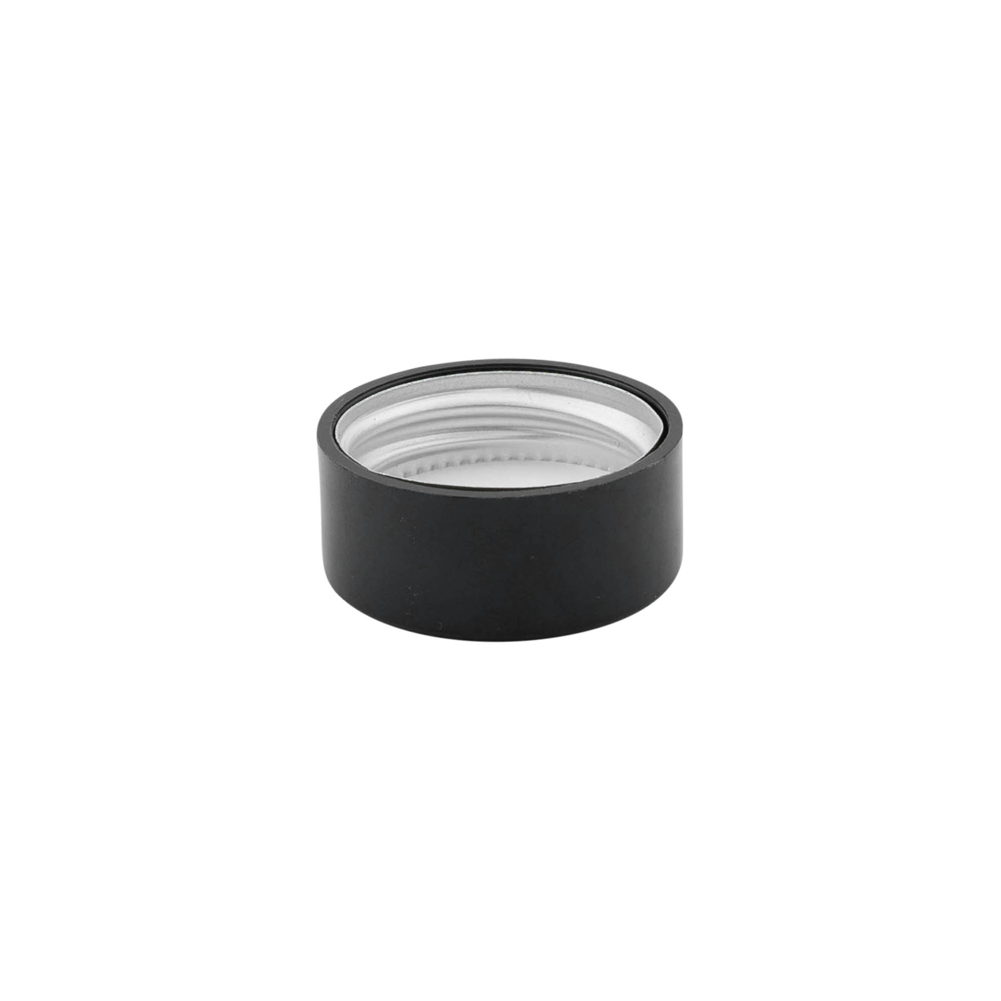 Skruelåg, ABS-plast, sort, til åbning: GPI 28/400 Skruelåg, ABS-plast, sort, til åbning: GPI 28/400