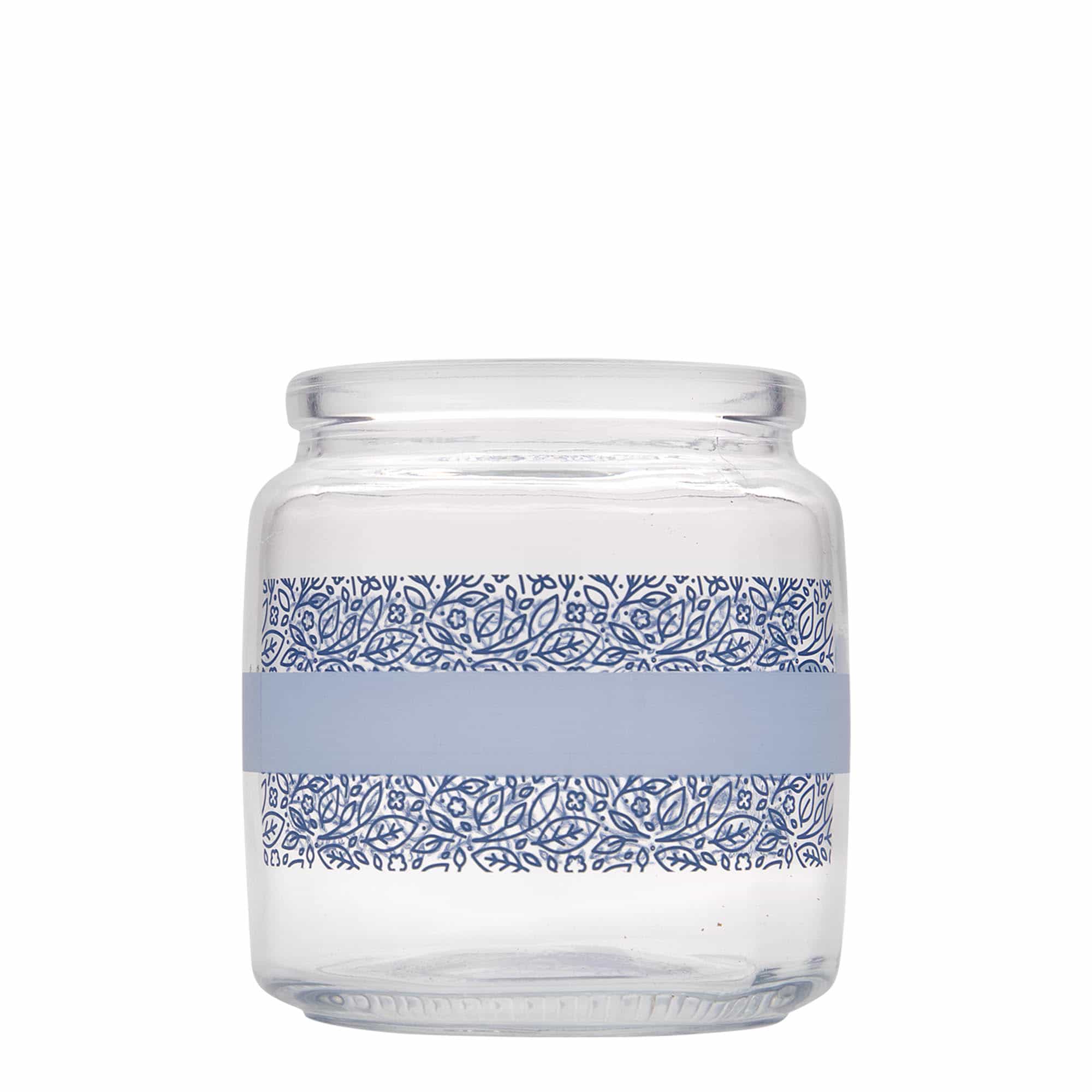 750 ml glas med korklåg 'Giara', motiv: Naturalmente blu, åbning: Kork 750 ml glas med korklåg 'Giara', motiv: Naturalmente blu, åbning: Kork