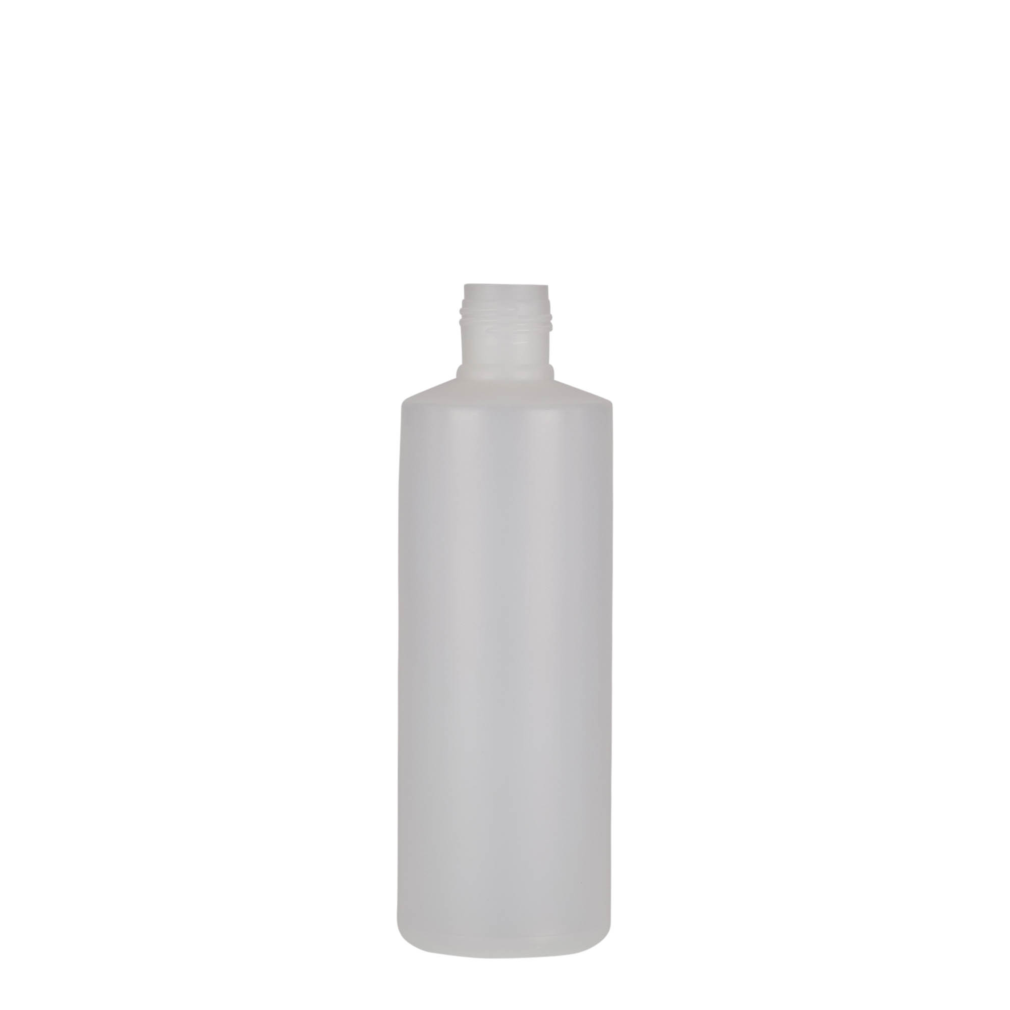 200 ml rund flaske, PE-plast, natur, åbning: skruelåg 200 ml rund flaske, PE-plast, natur, åbning: skruelåg