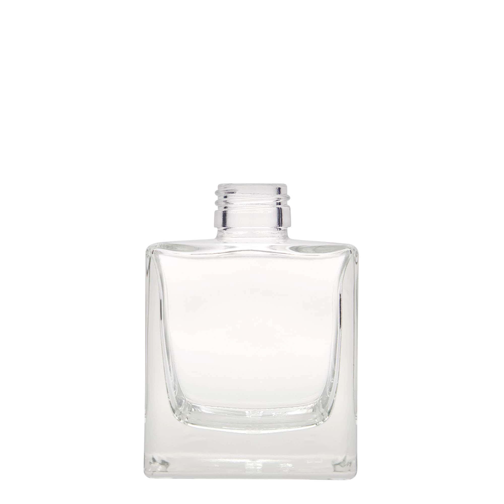 200 ml glasflaske 'Cube', firkantet, åbning: PP 28