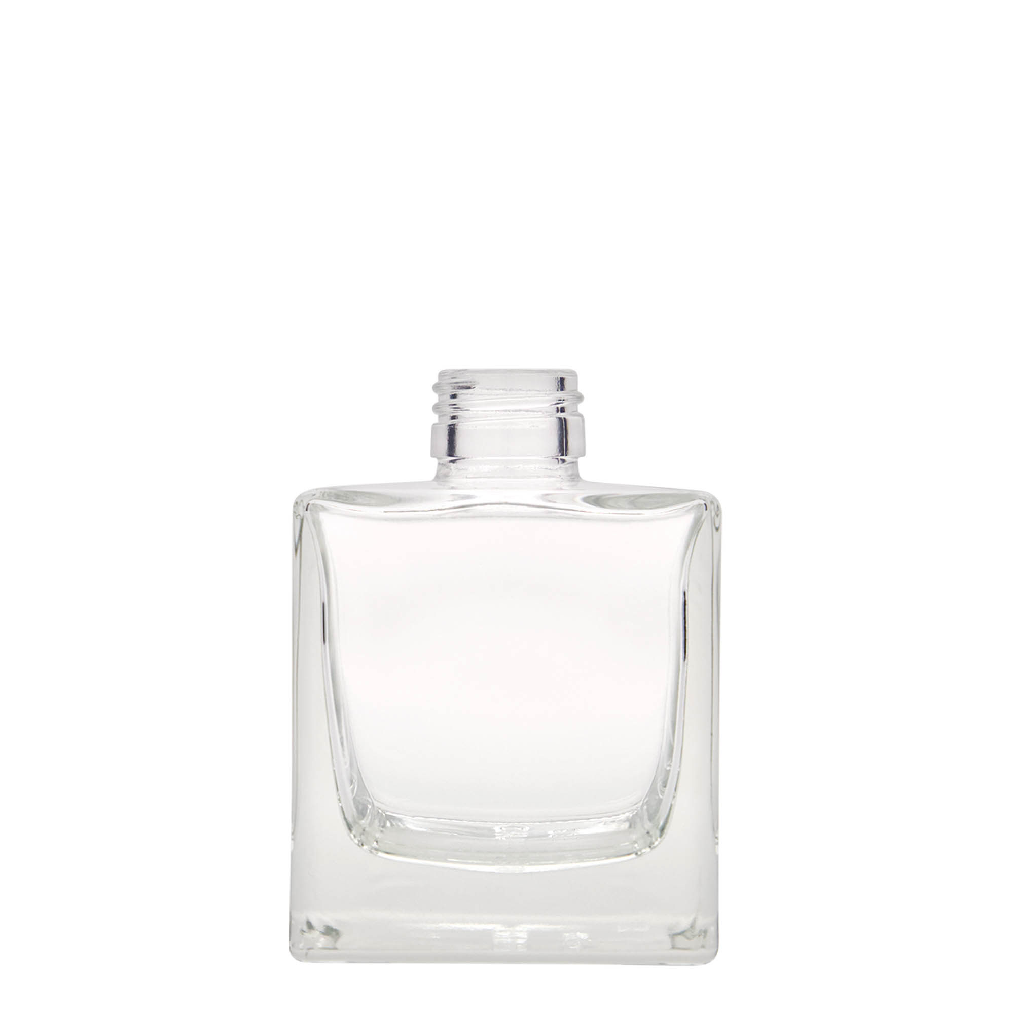 200 ml glasflaske 'Cube', firkantet, åbning: PP 28