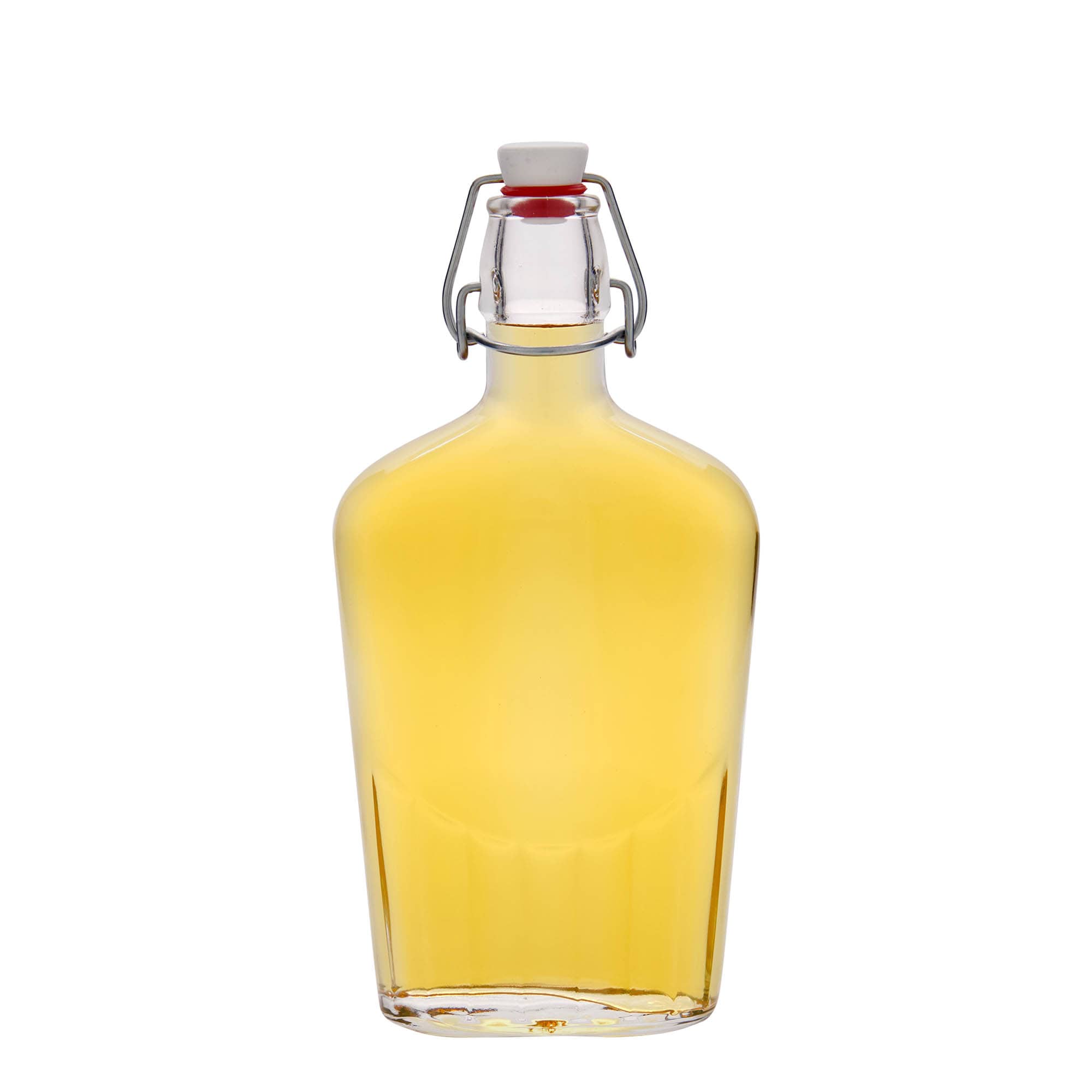 500 ml glasflaske »Fiaschetta«, oval, åbning: patentlukning