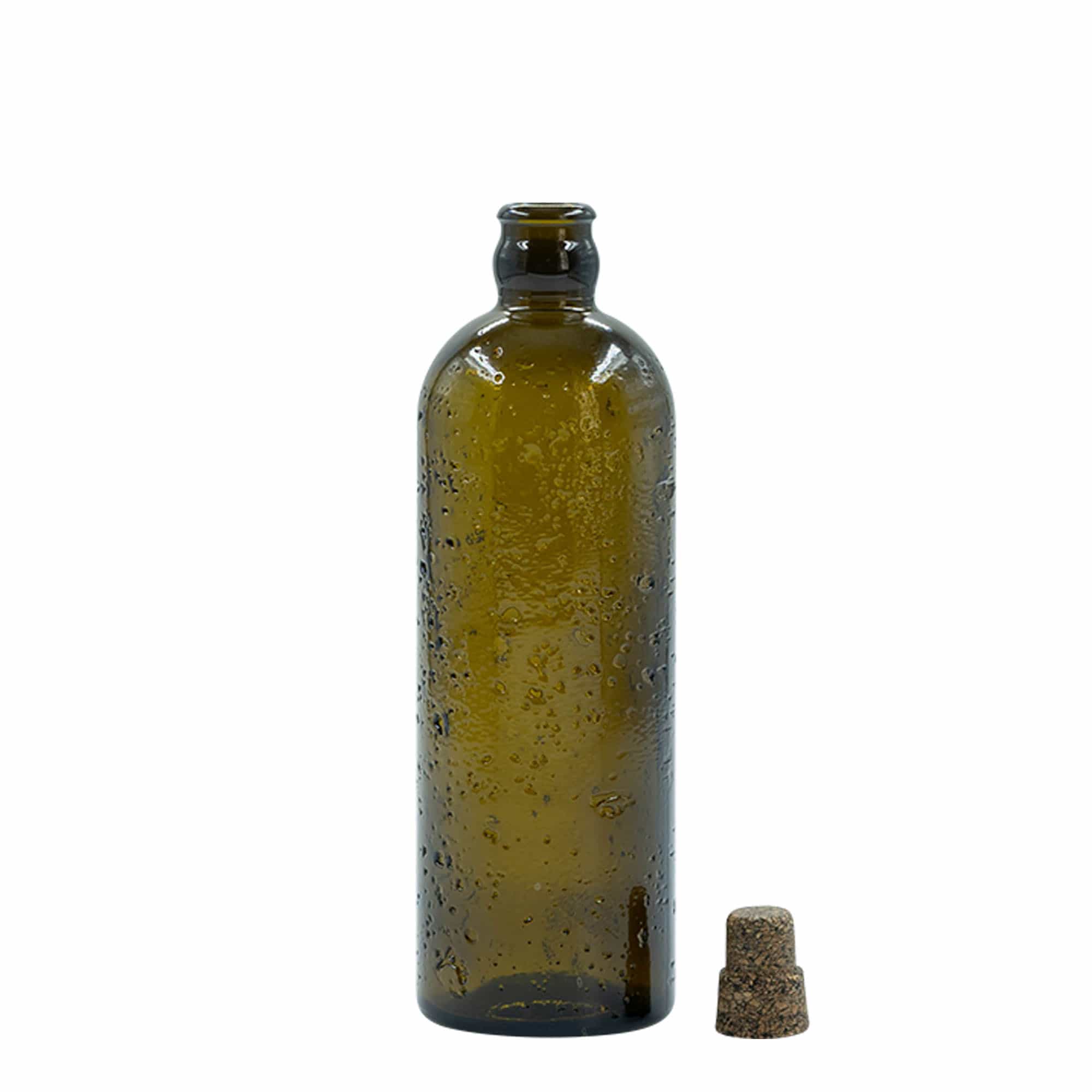 500 ml Wildly Crafted glasflaske 'Bobber Jr', brun, åbning: kork