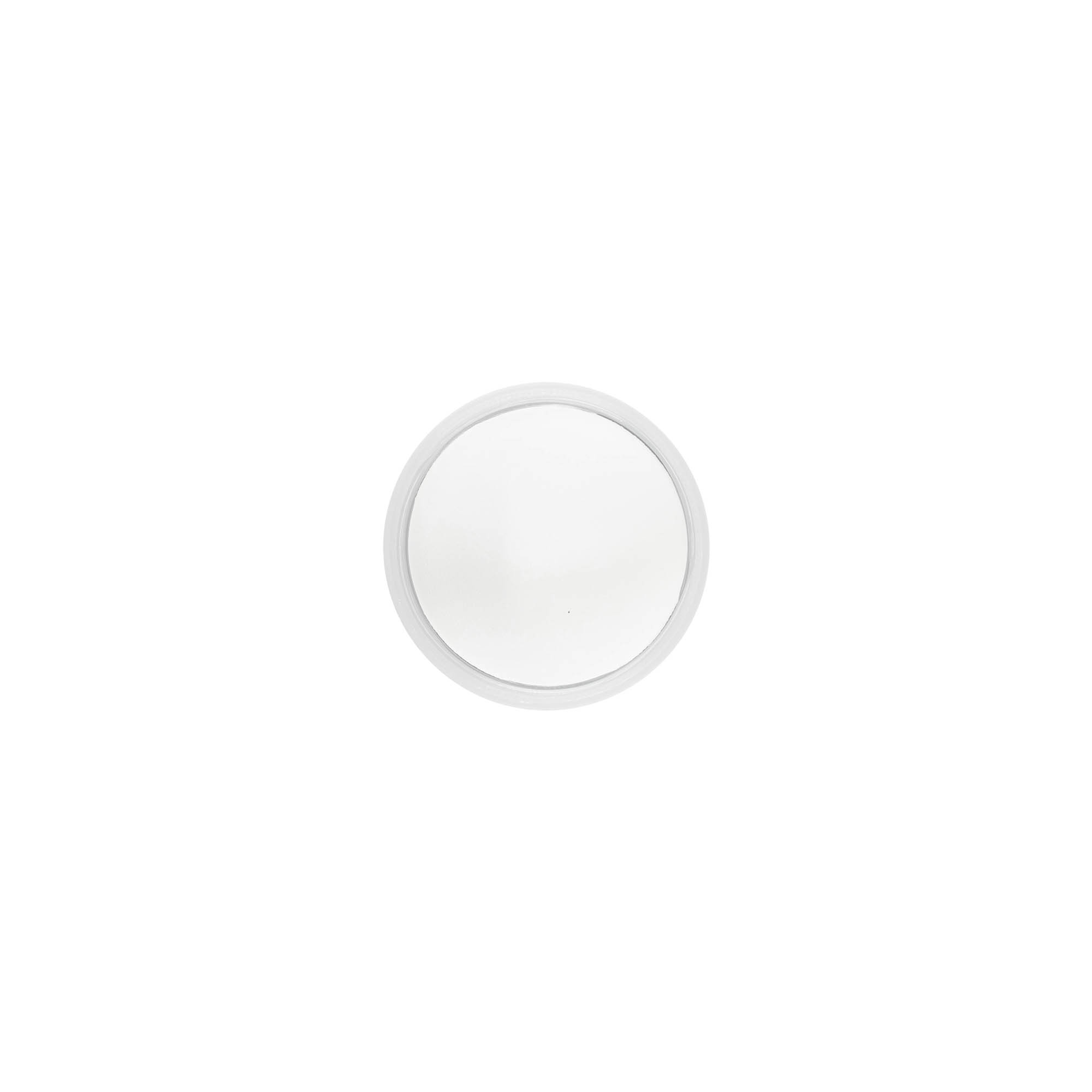 Skruelåg »Clear/Platin Edition«, PP-plast, hvid, til åbning: 40/2P