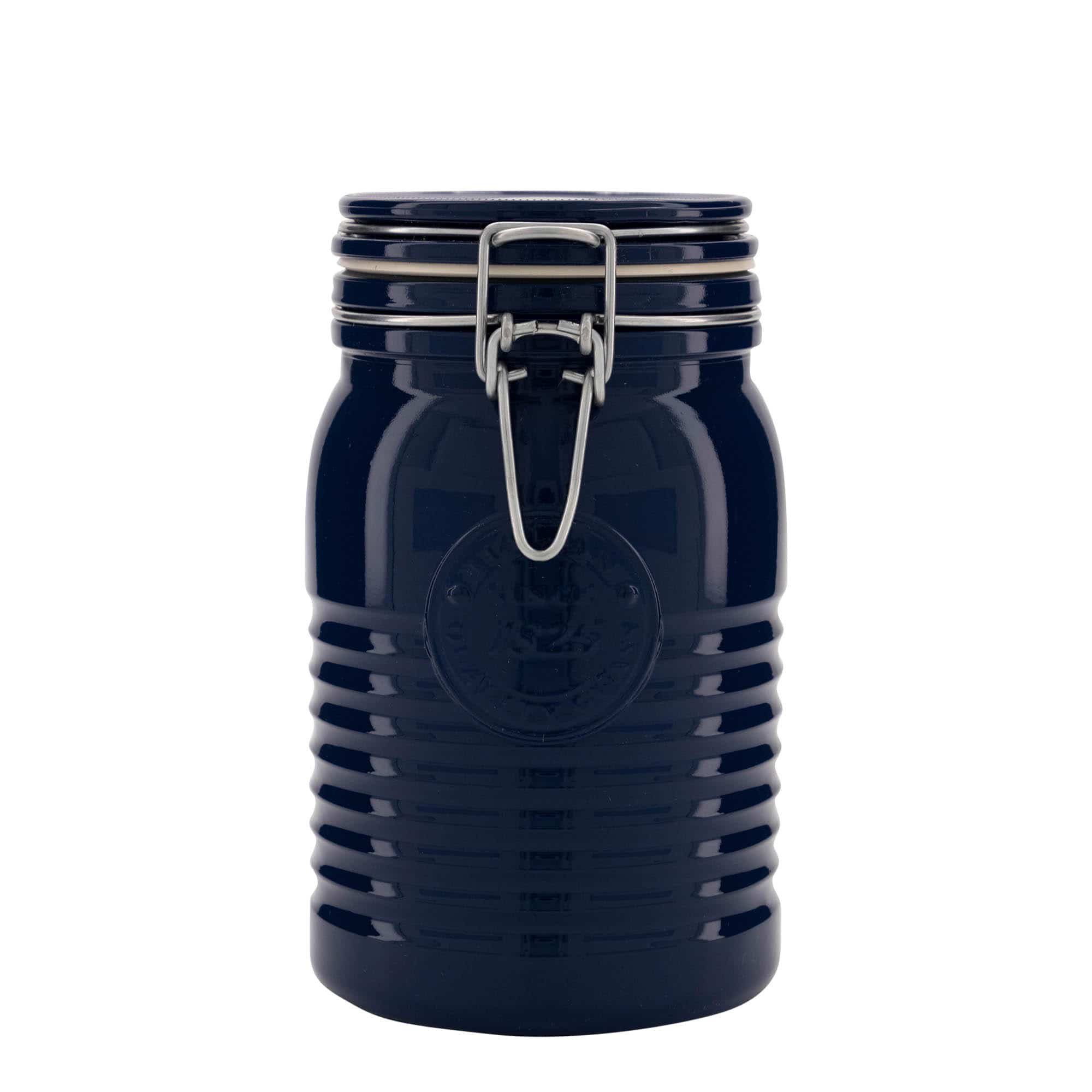 1.000 ml patentglas 'Officina 1825', blå, åbning: patentlukning