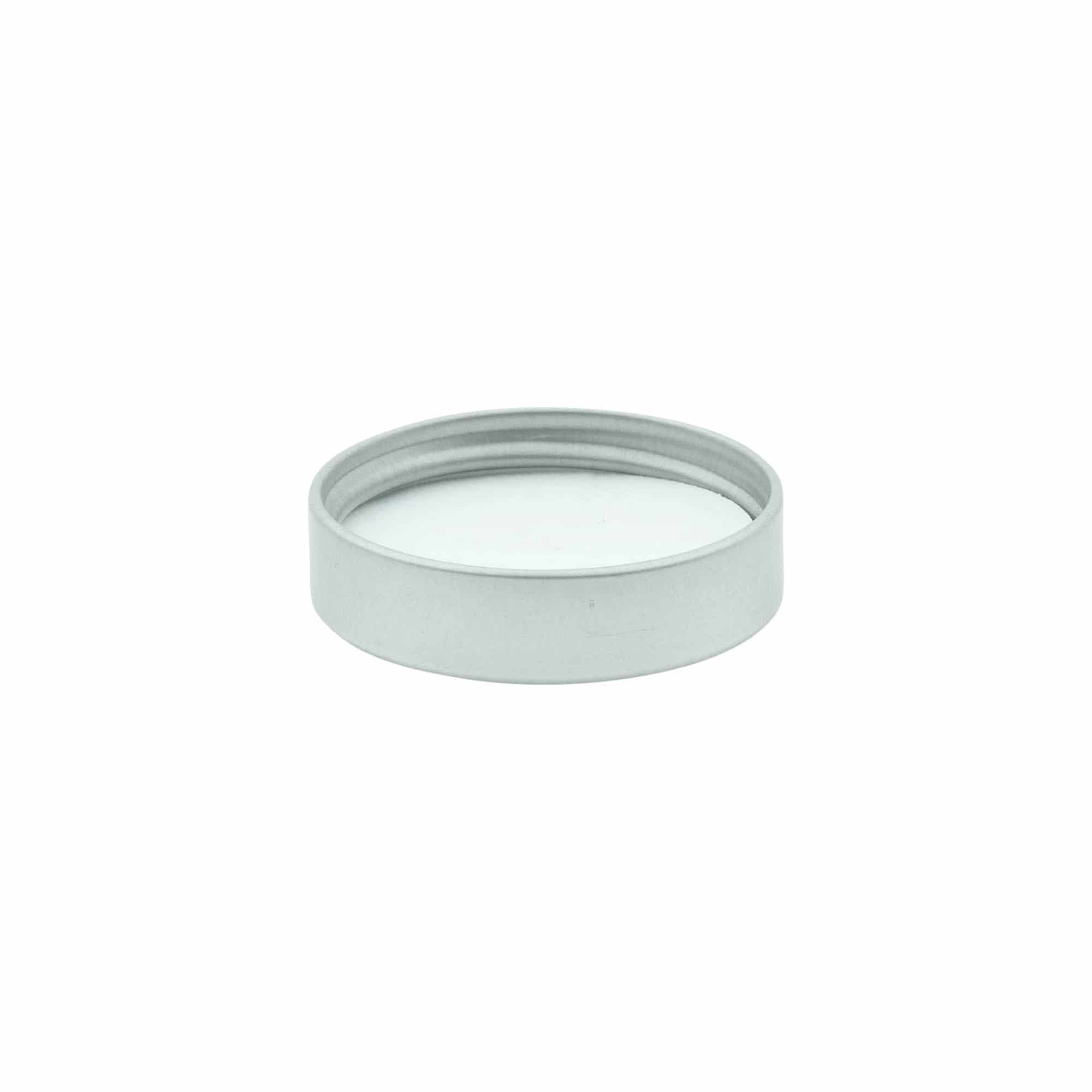 Skruelåg, metal, sølv, til åbning: 38/400