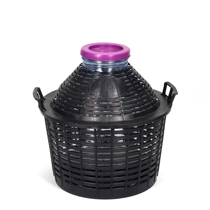 20 l ballonflaske, bredhalset, glas, åbning: Hætte 20 l ballonflaske, bredhalset, glas, åbning: Hætte
