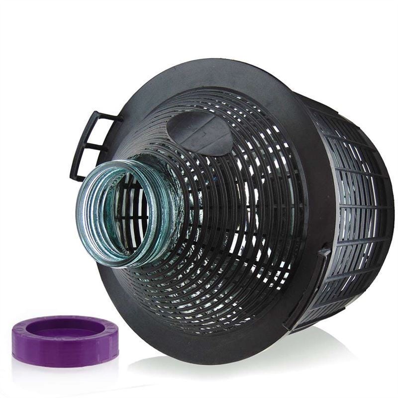 25 l ballonflaske med bred hals, glas, åbning: skruelåg