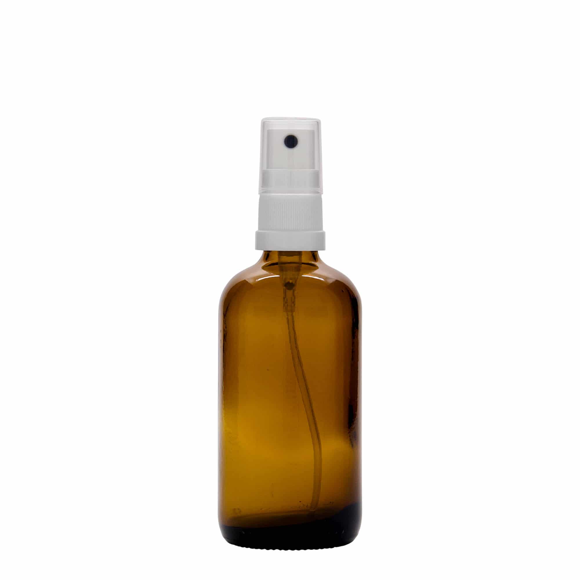 100 ml sprayflaske medicin, glas, brun, åbning: DIN 18