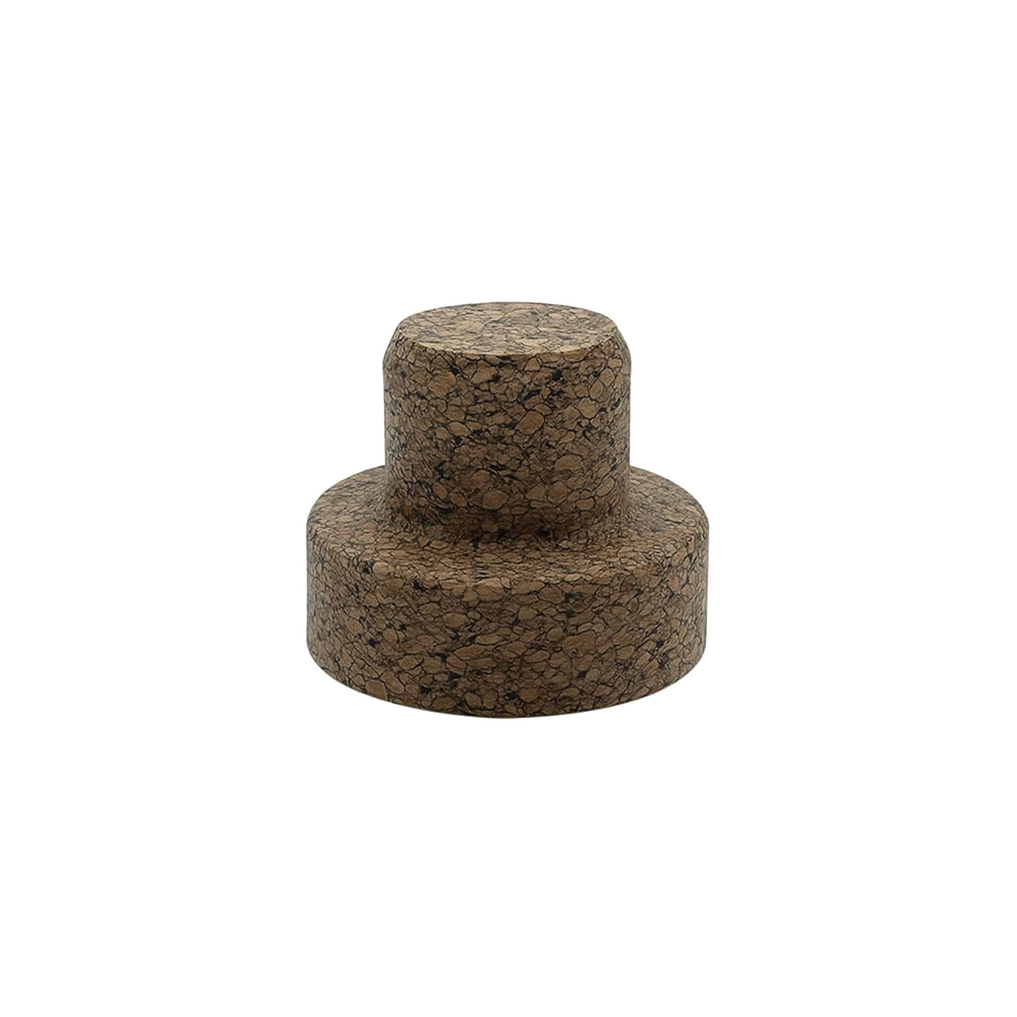 Grebsprop 'Sharp' 22,5 mm, Corkcoal, til munding: kork med flad munding