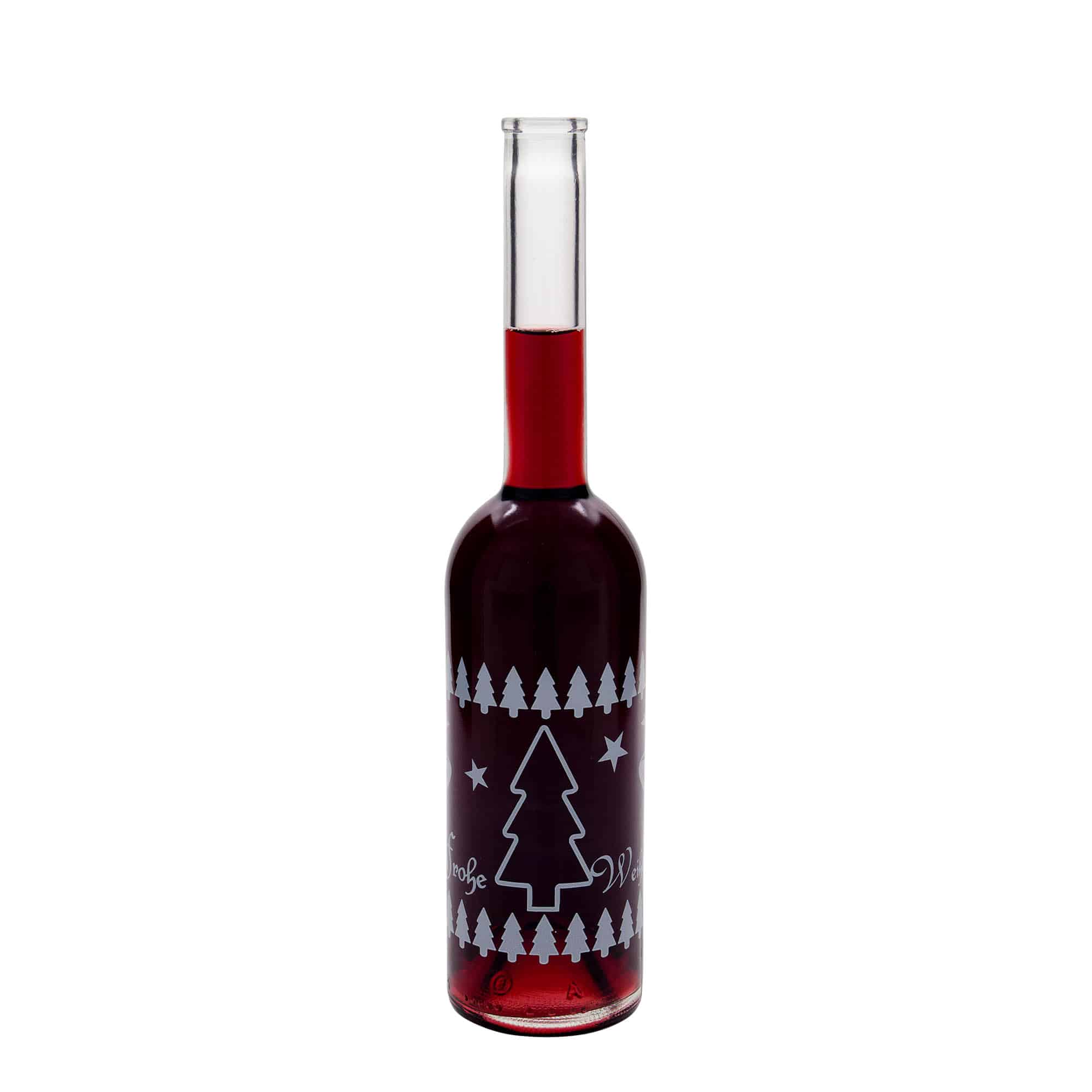 500 ml glasflaske 'Opera', motiv: klassisk jul, munding: kork