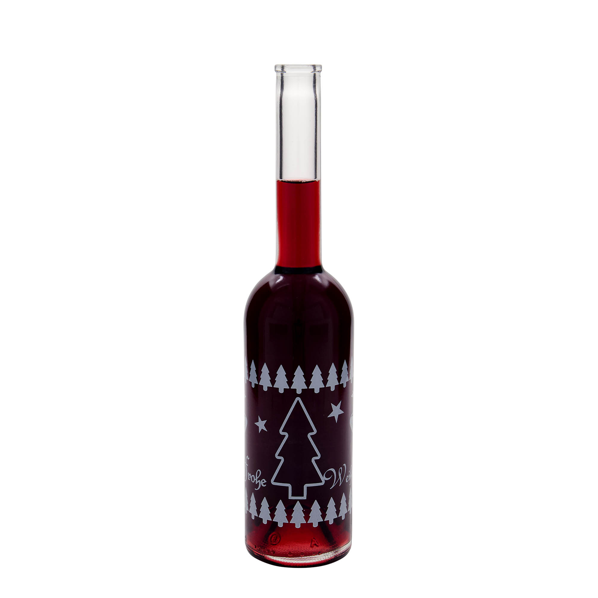 500 ml glasflaske 'Opera', motiv: klassisk jul, munding: kork 500 ml glasflaske 'Opera', motiv: klassisk jul, munding: kork
