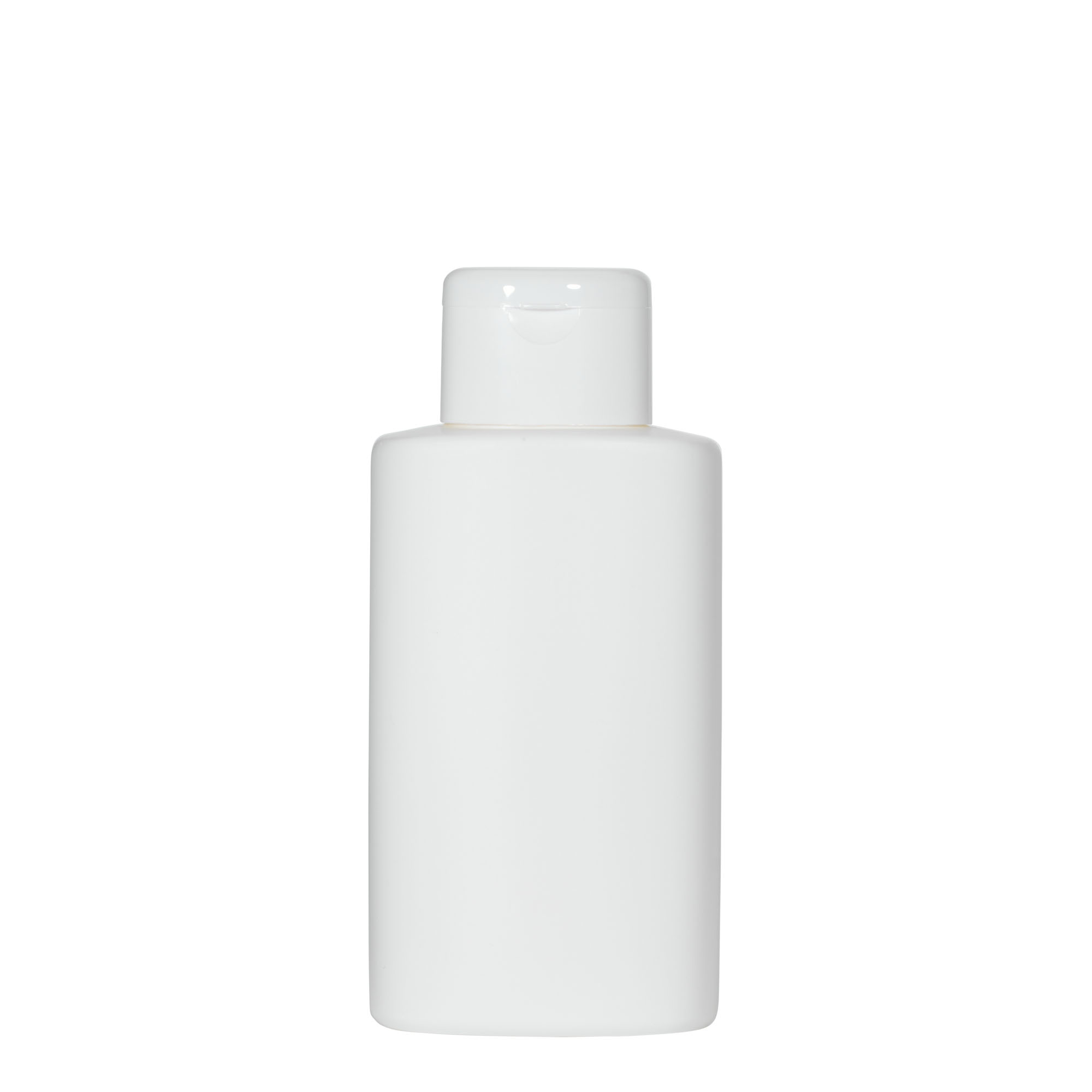 250 ml plastikflaske 'Indy', oval, HDPE, hvid, åbning: skruelåg