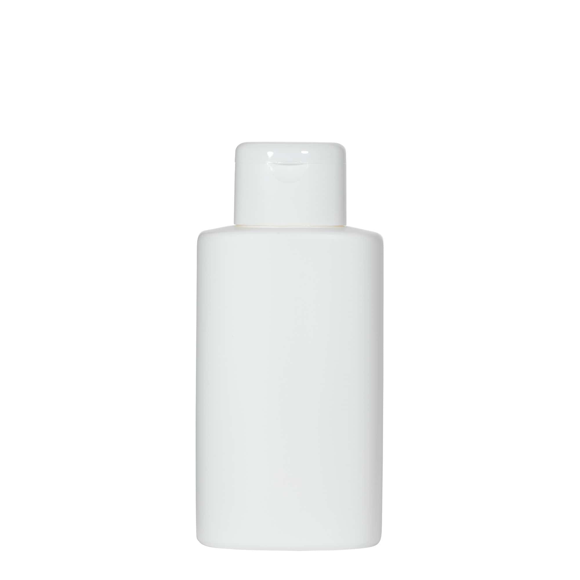 250 ml plastikflaske 'Indy', oval, HDPE, hvid, åbning: skruelåg