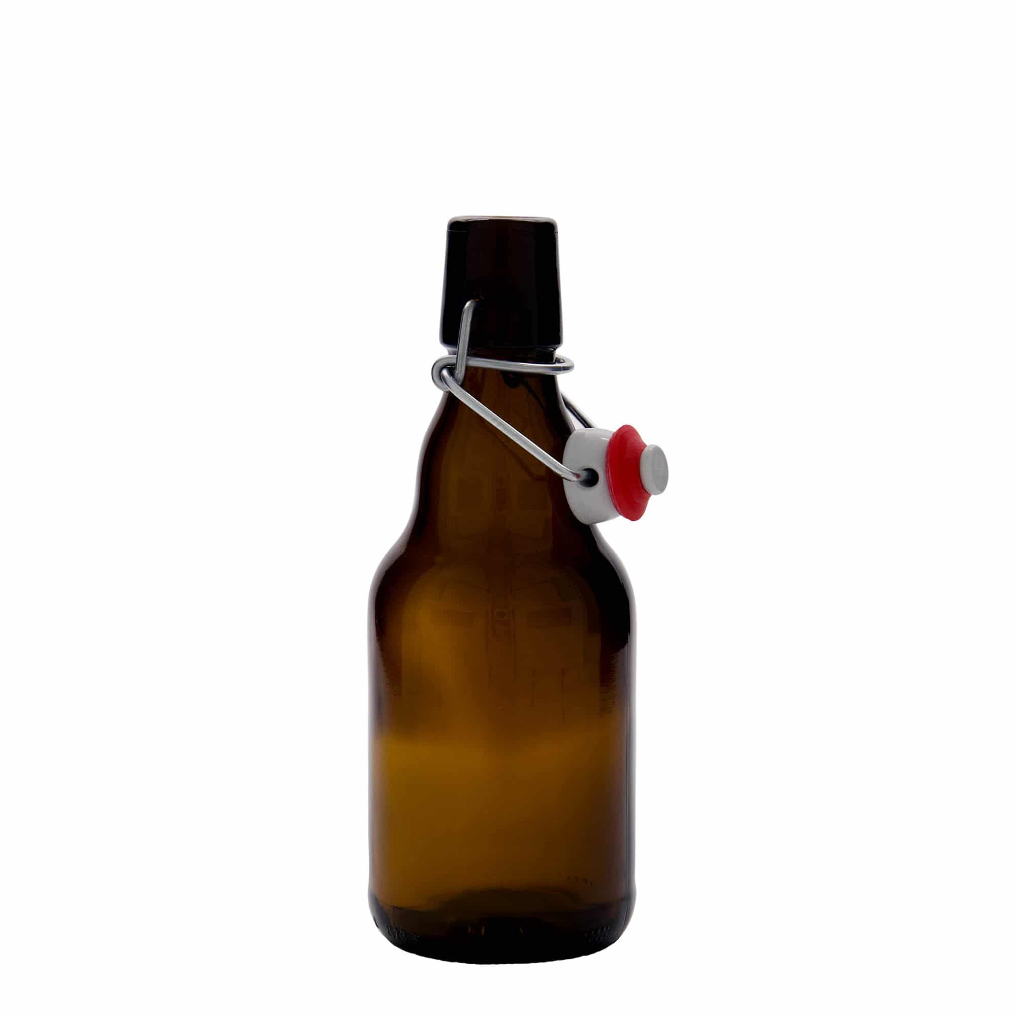 330 ml ølflaske 'Steinie', glas, brun, åbning: Patentlåg