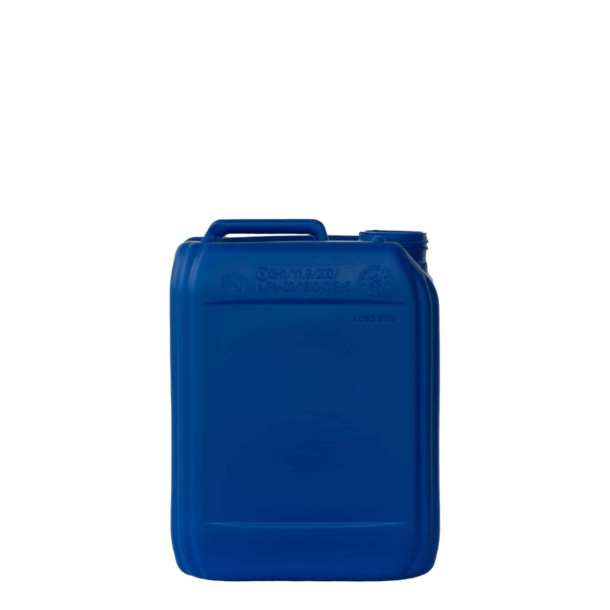 5 l dunk, firkantet, HDPE-plast, blå, åbning: ND 55 5 l dunk, firkantet, HDPE-plast, blå, åbning: ND 55