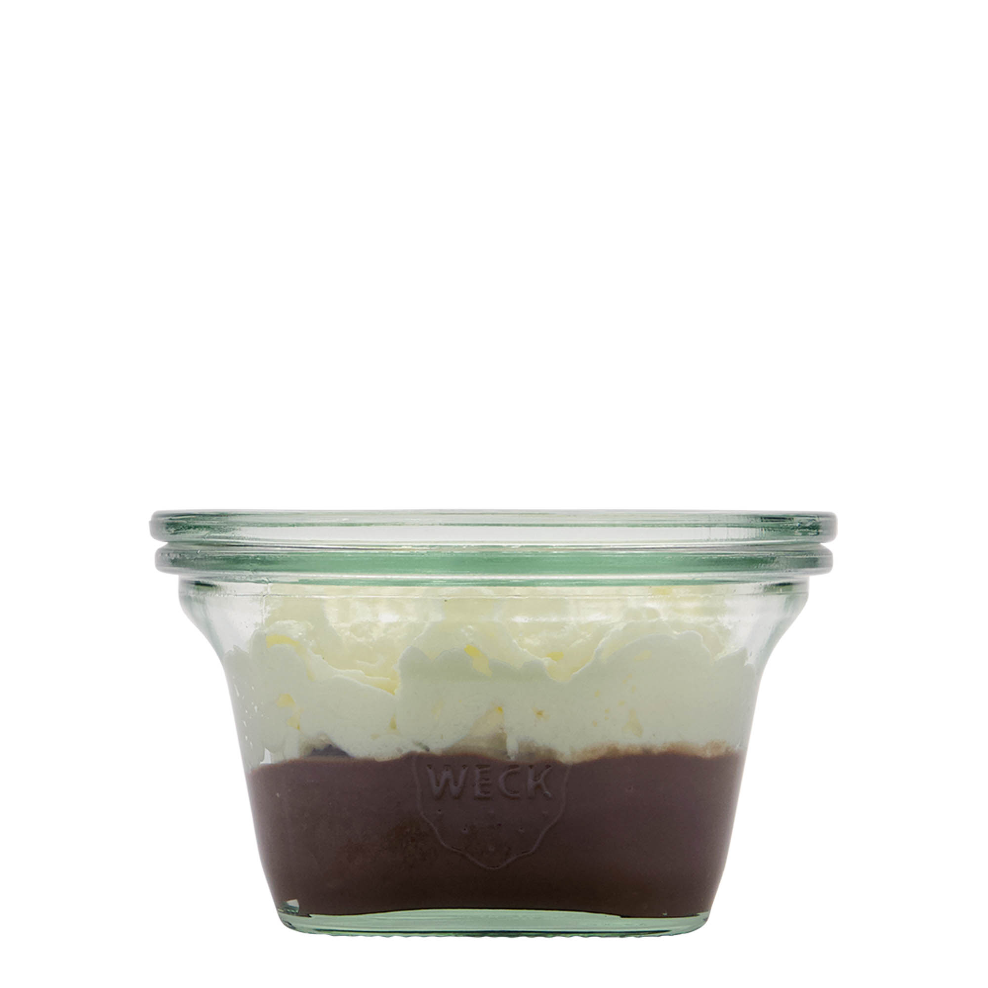 290 ml WECK-Quadroglas, firkantet, åbning: rund kant 290 ml WECK-Quadroglas, firkantet, åbning: rund kant