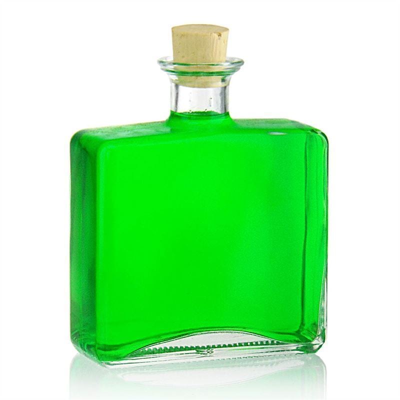 500 ml glasflaske 'Julia', rektangulær, åbning: kork
