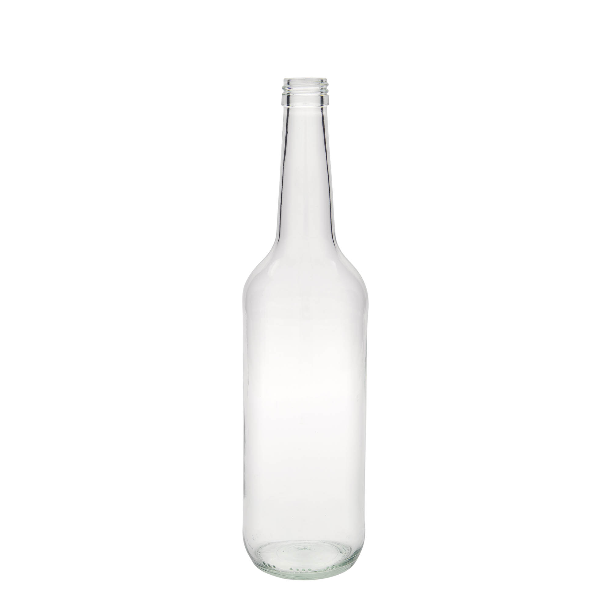 700 ml glasflaske med lige hals, åbning: PP 28