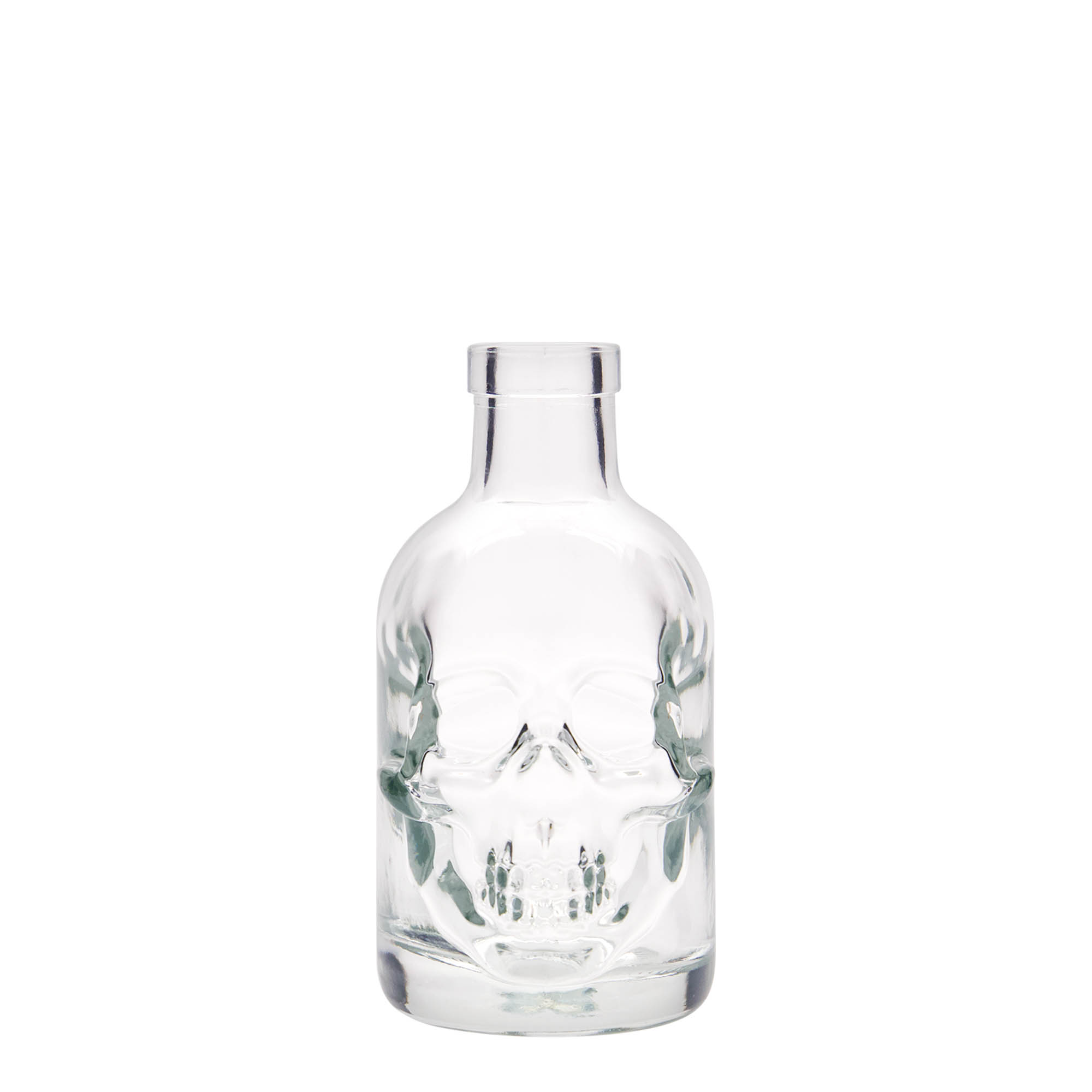 200 ml glasflaske 'Dødningehoved', åbning: prop 200 ml glasflaske 'Dødningehoved', åbning: prop