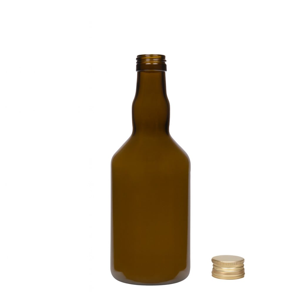 500 ml glasflaske 'Olona', antikgrøn, munding: PP 31,5