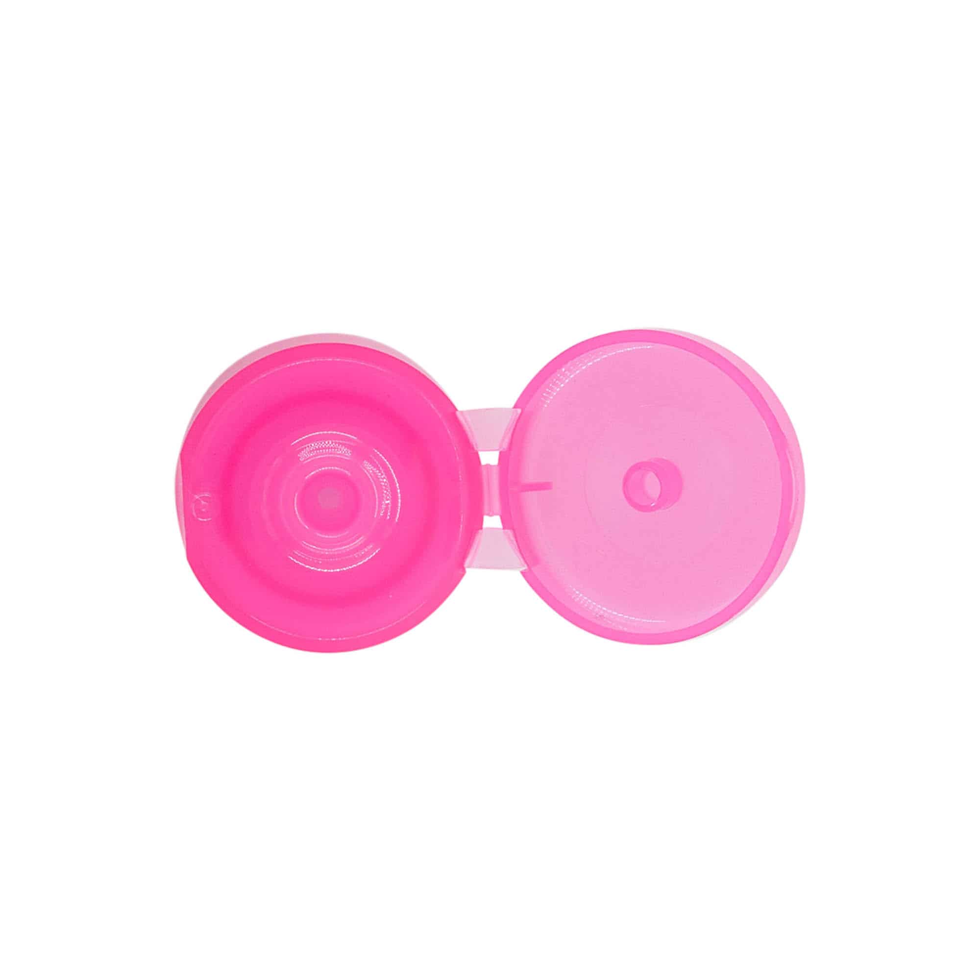 Skruelåg klaphængsel, PP-plast, pink, til åbning: 24/410