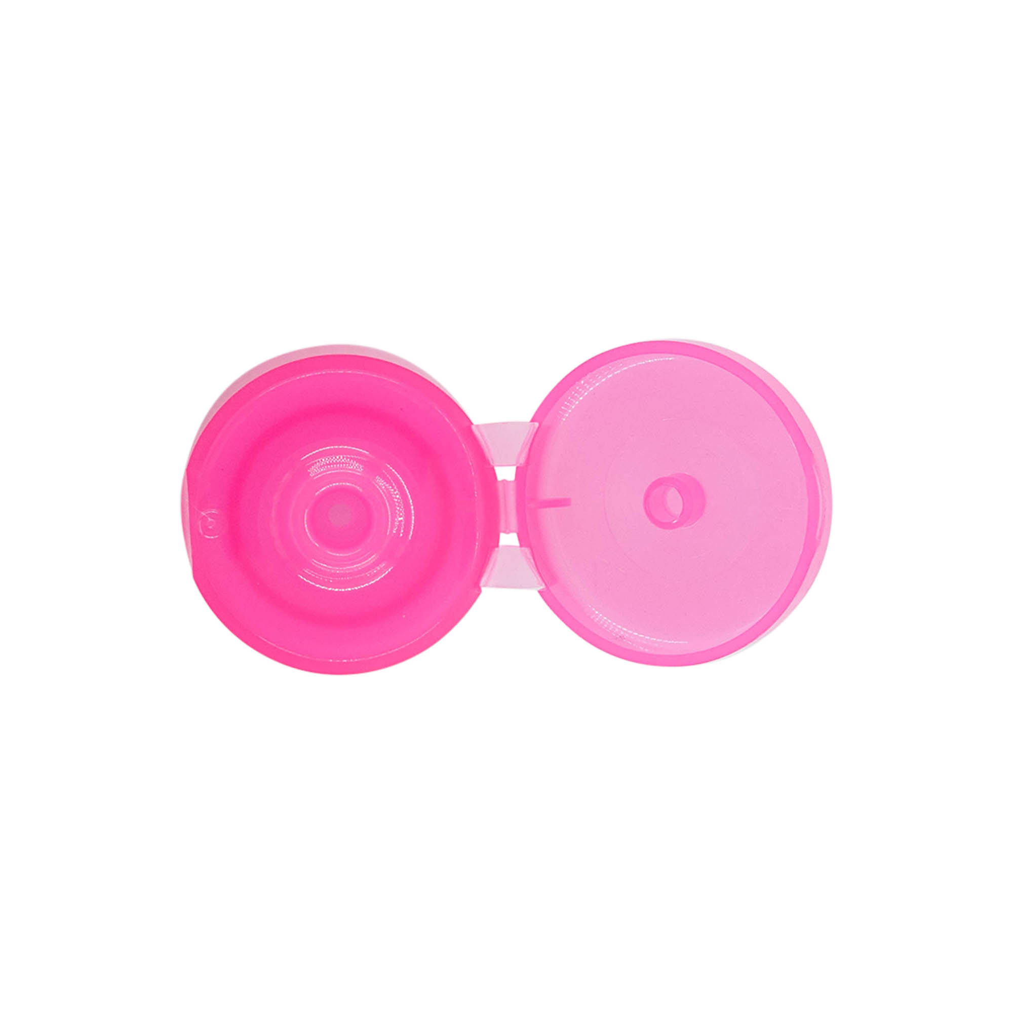 Skruelåg med klaphængsel, PP-plast, pink, til åbning: 24/410