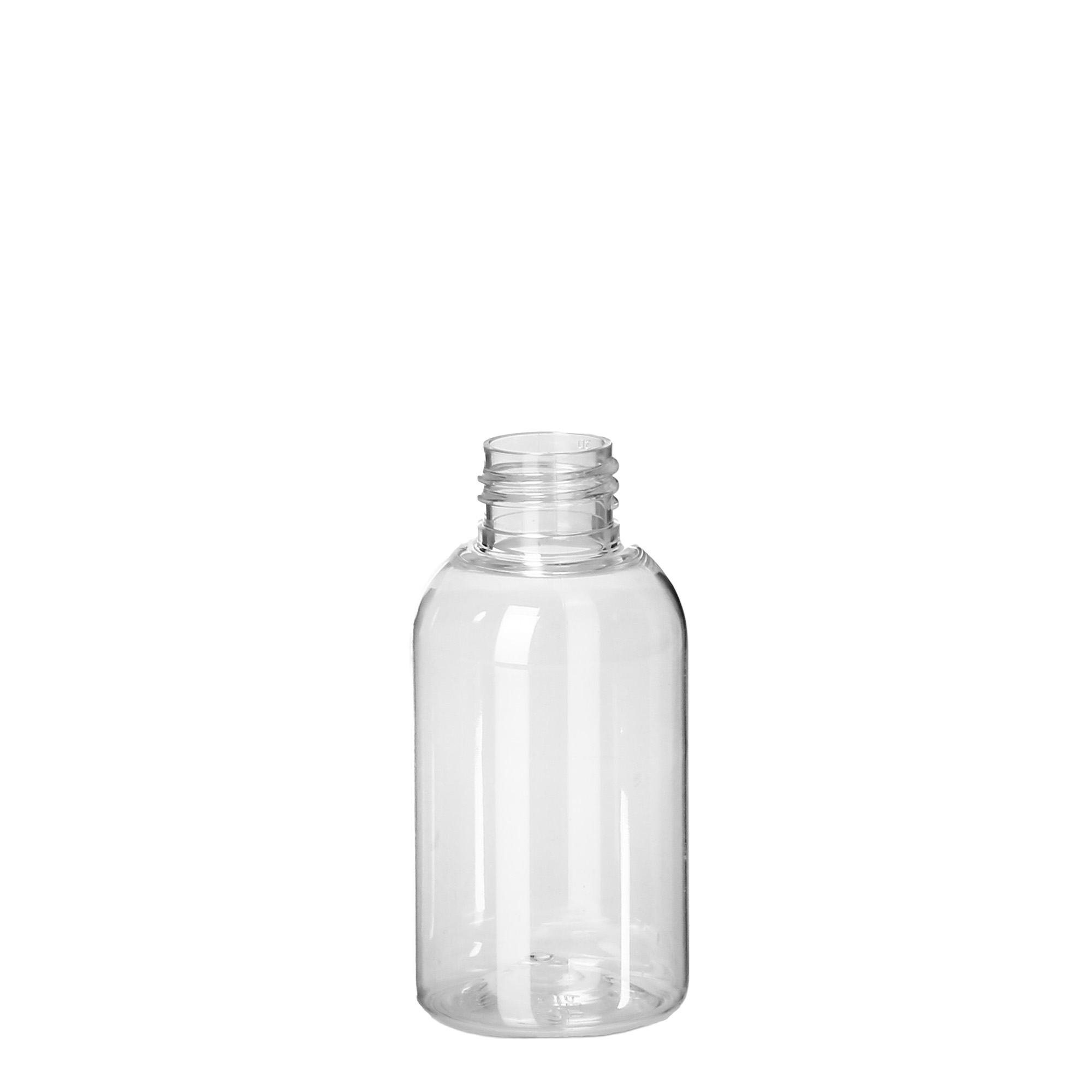 100 ml PET-flaske »Boston«, plast, åbning: 24/410