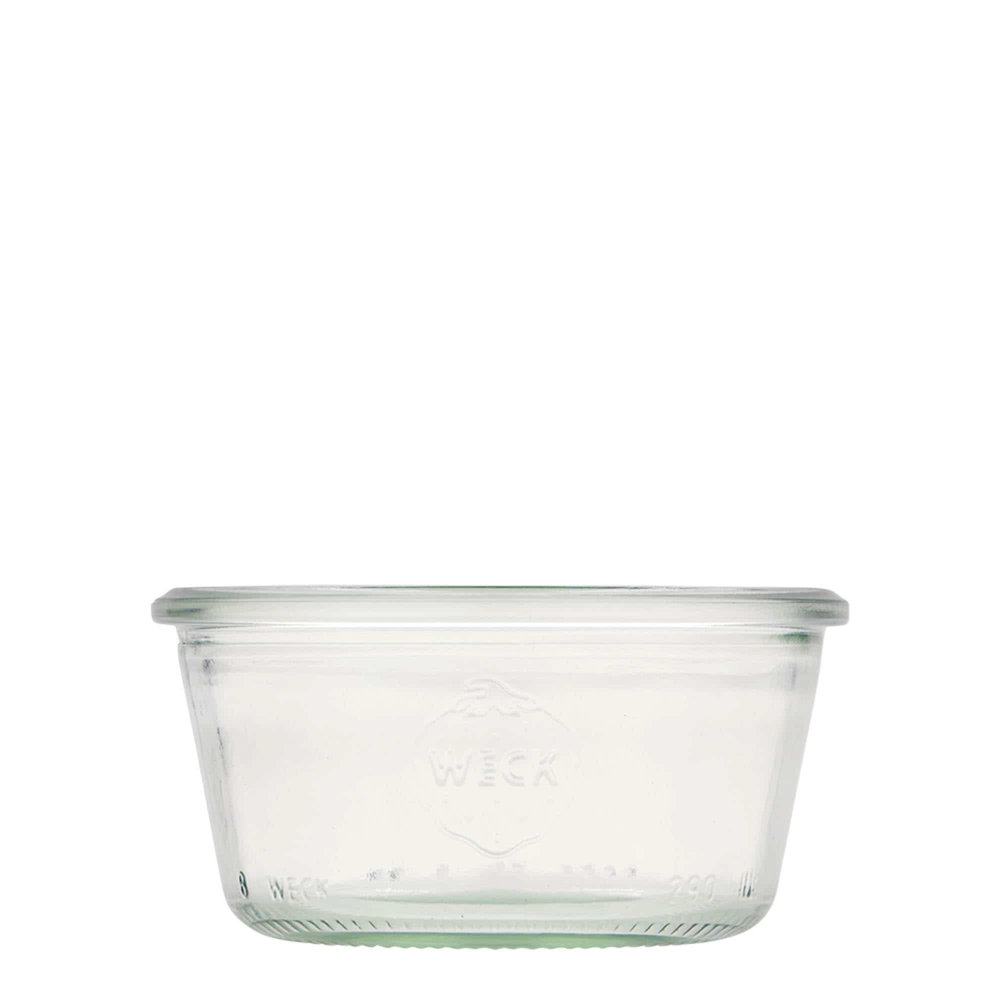 290 ml cylindrisk WECK-sylteglas, åbning: Rund kant