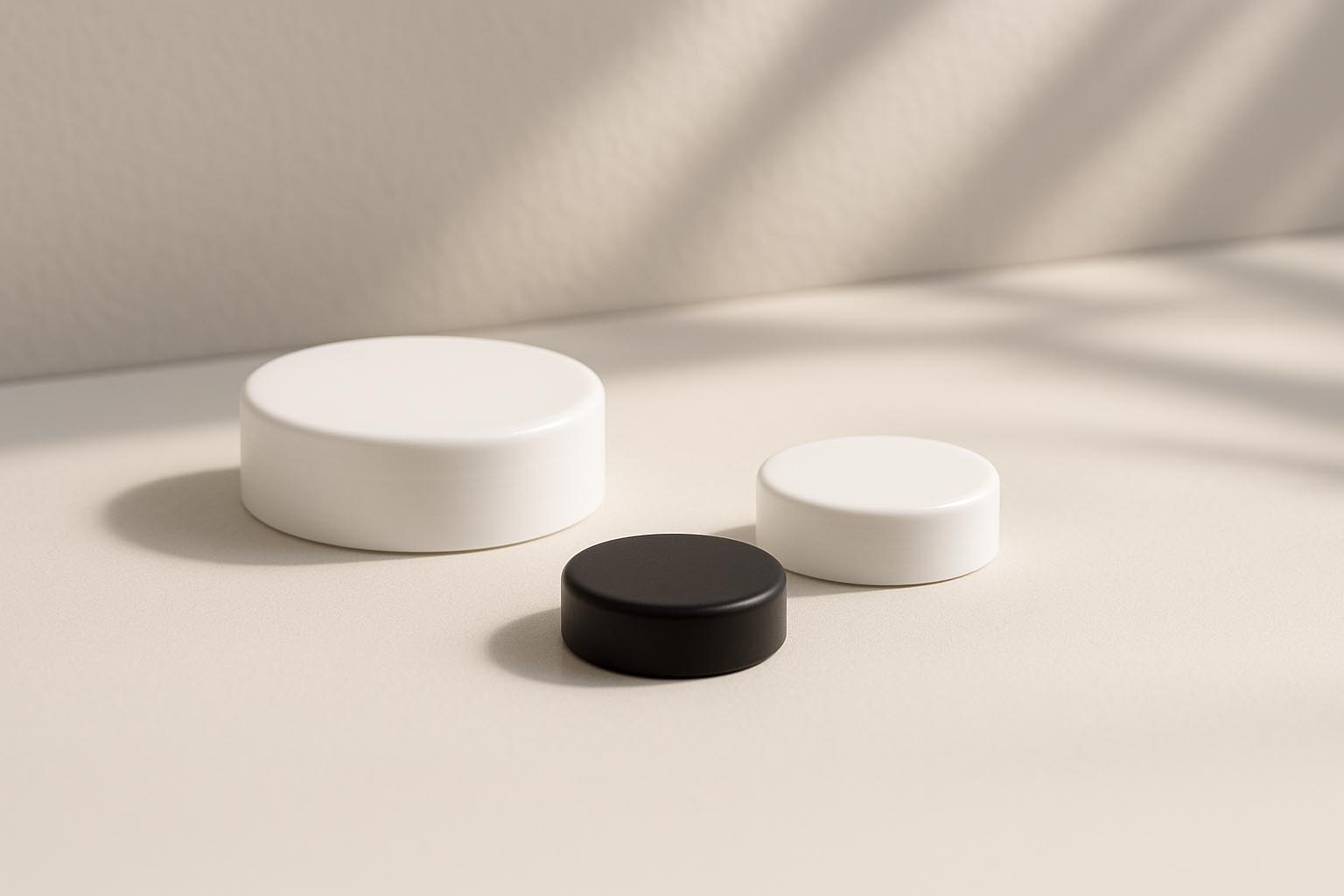 Skruelåg til 50 ml 'Antonella', PP-plast, sort