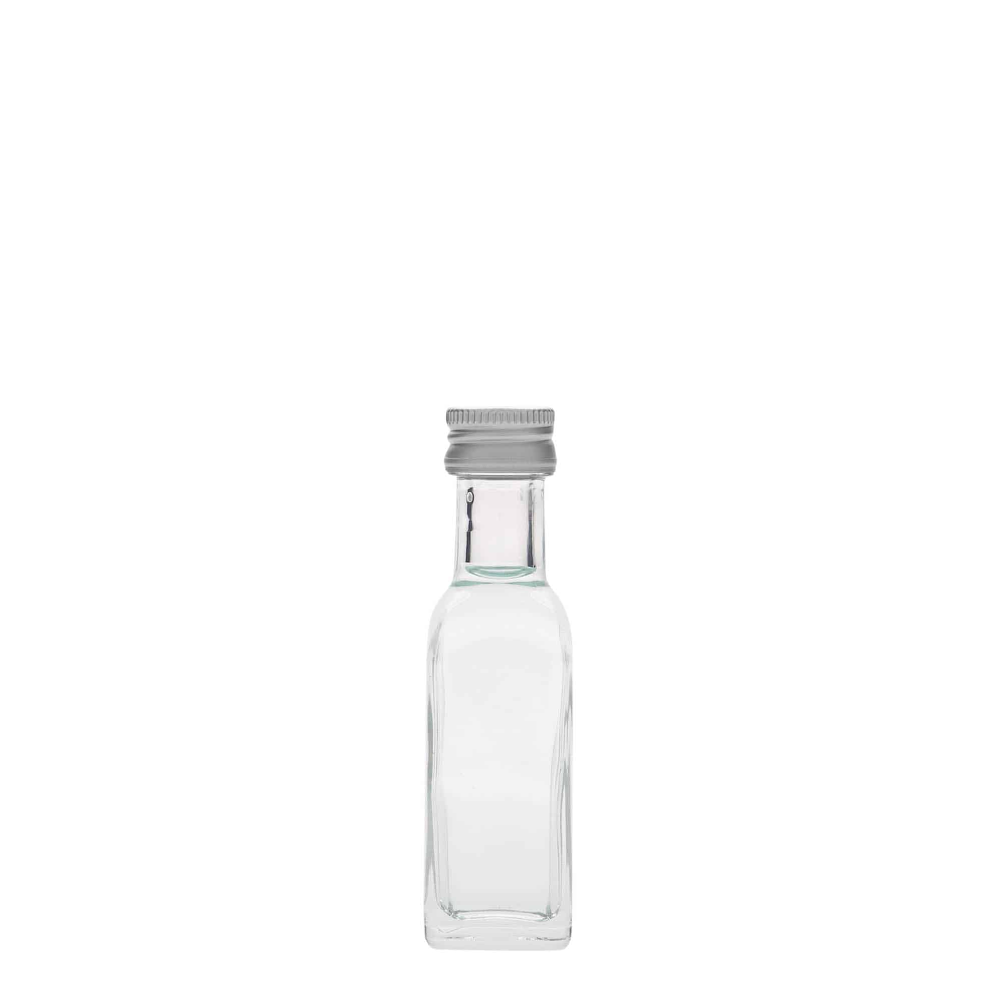 20 ml glasflaske »Marasca«, kvadratisk, åbning: PP 18