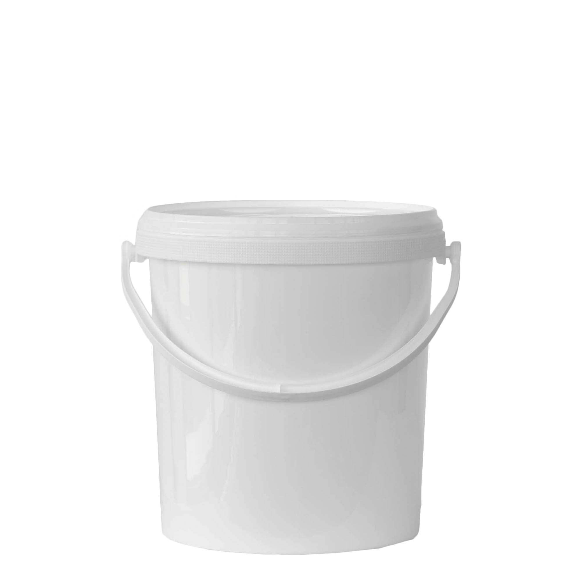 6 l spand, PP-plast, hvid 6 l spand, PP-plast, hvid