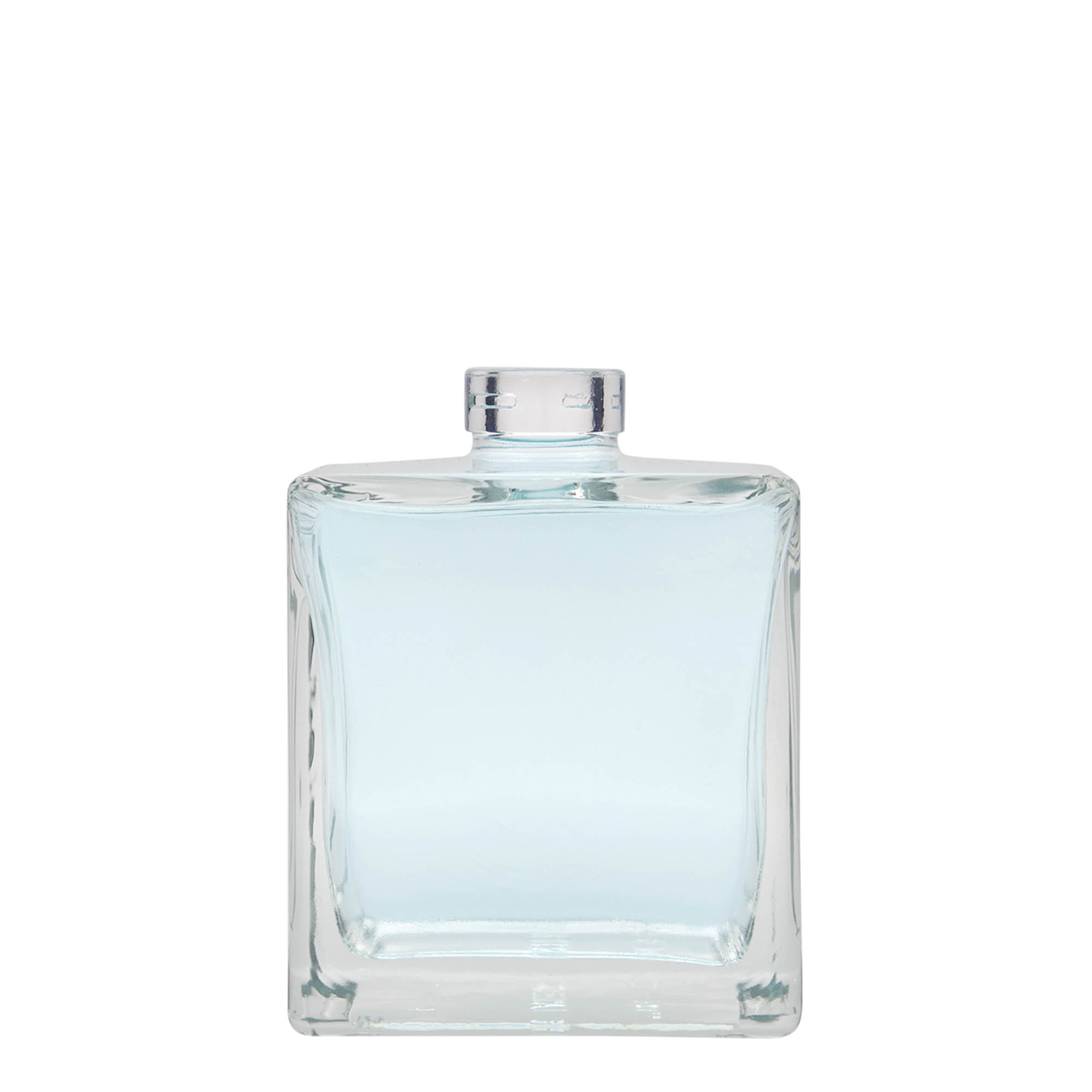 500 ml glasflaske 'Cube', kvadratisk, åbning: kork