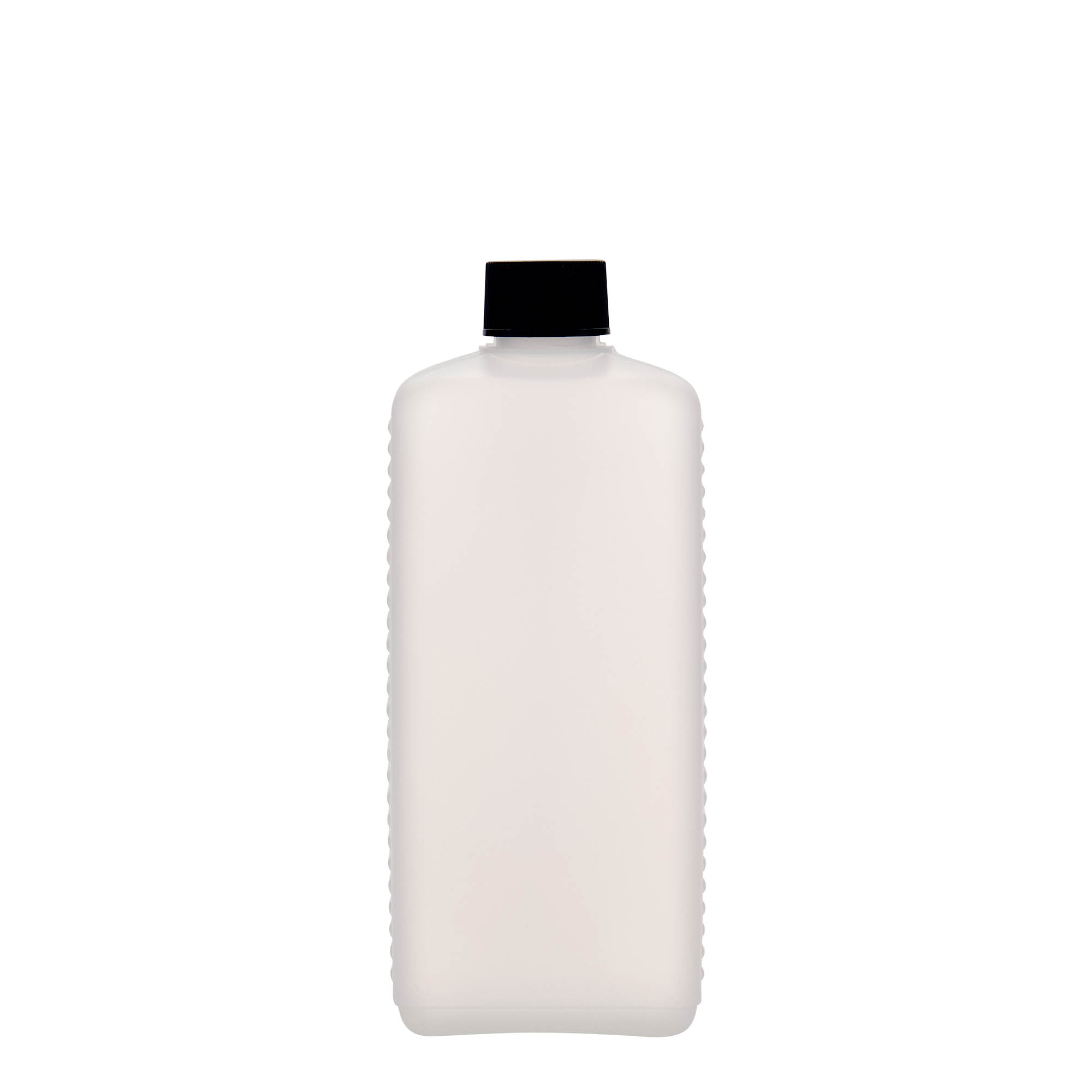 500 ml dunke, rektangulær, HDPE-plast, natur, åbning: DIN 25 EPE