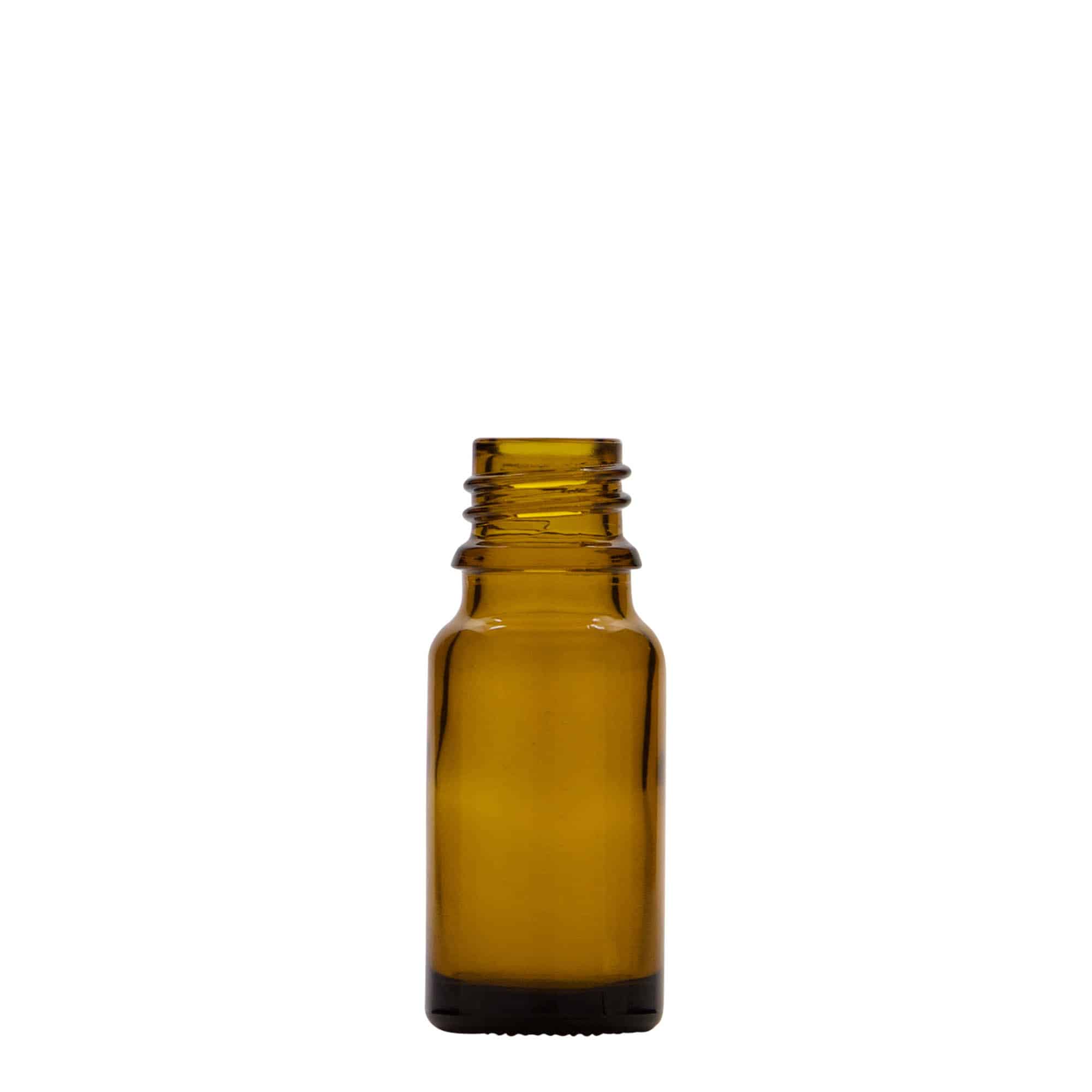 10 ml medicinflaske med lotionpumpe, glas, brun, åbning: DIN 18